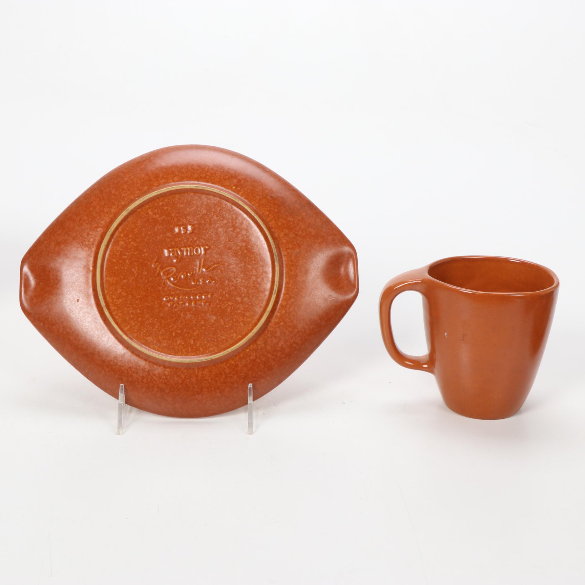 Roseville Pottery "Raymor Terra Cotta" Dinnerware, Mid-20th Century