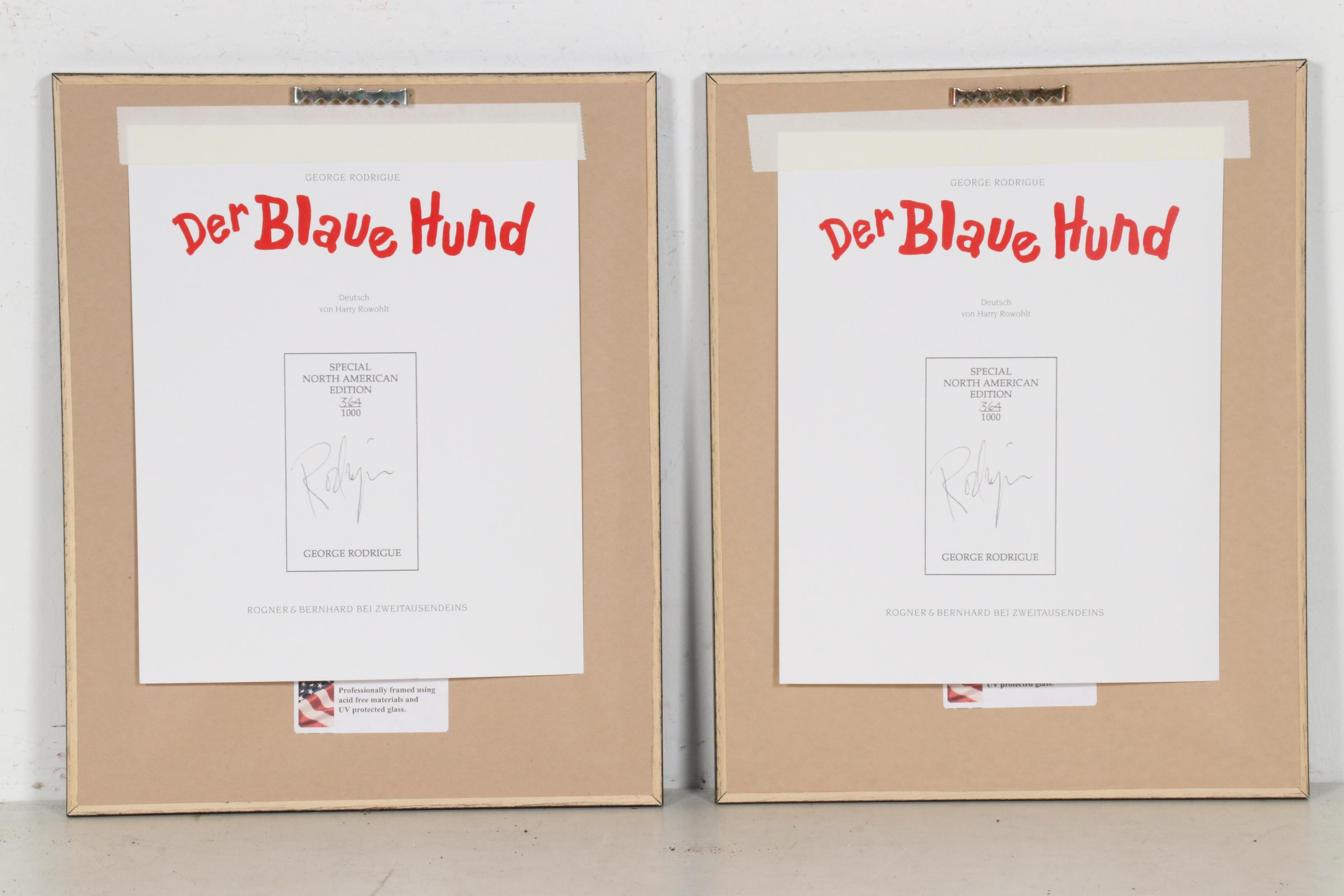 Offset Lithographs after George Rodrigue for "Der Blaue Hund," circa 1992