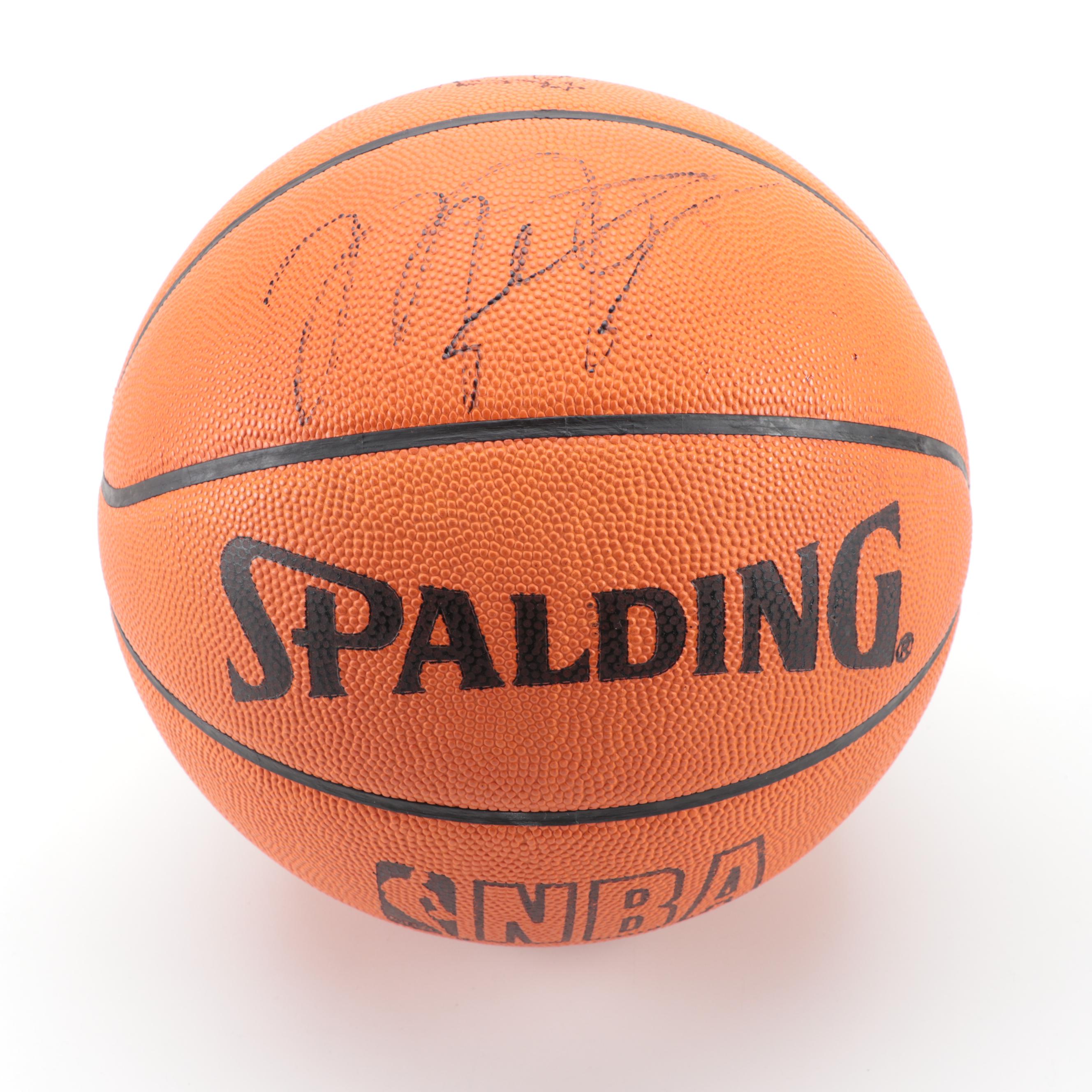 Michael Jordan Signed Spalding NBA Basketball in Presentation Case