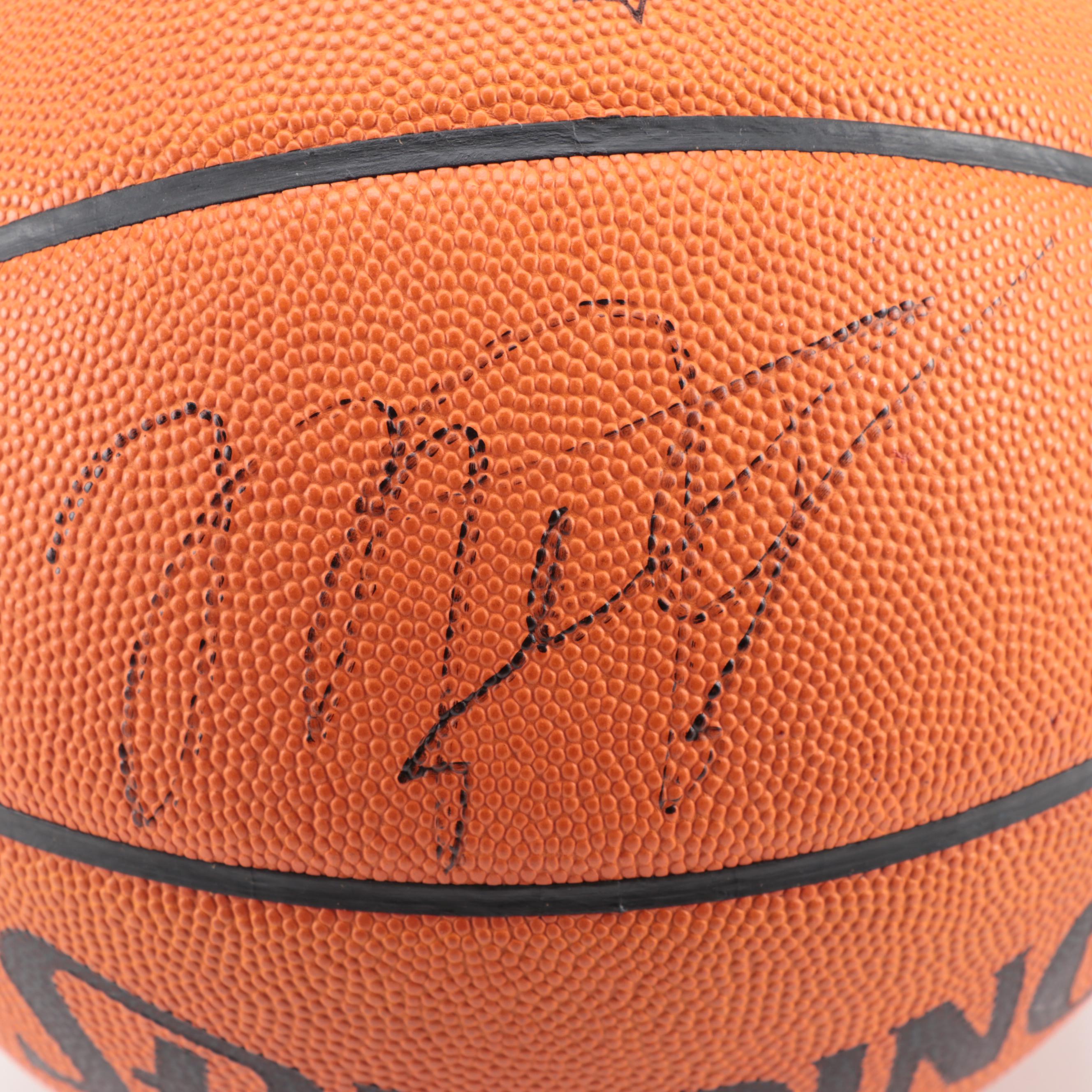 Michael Jordan Signed Spalding NBA Basketball in Presentation Case