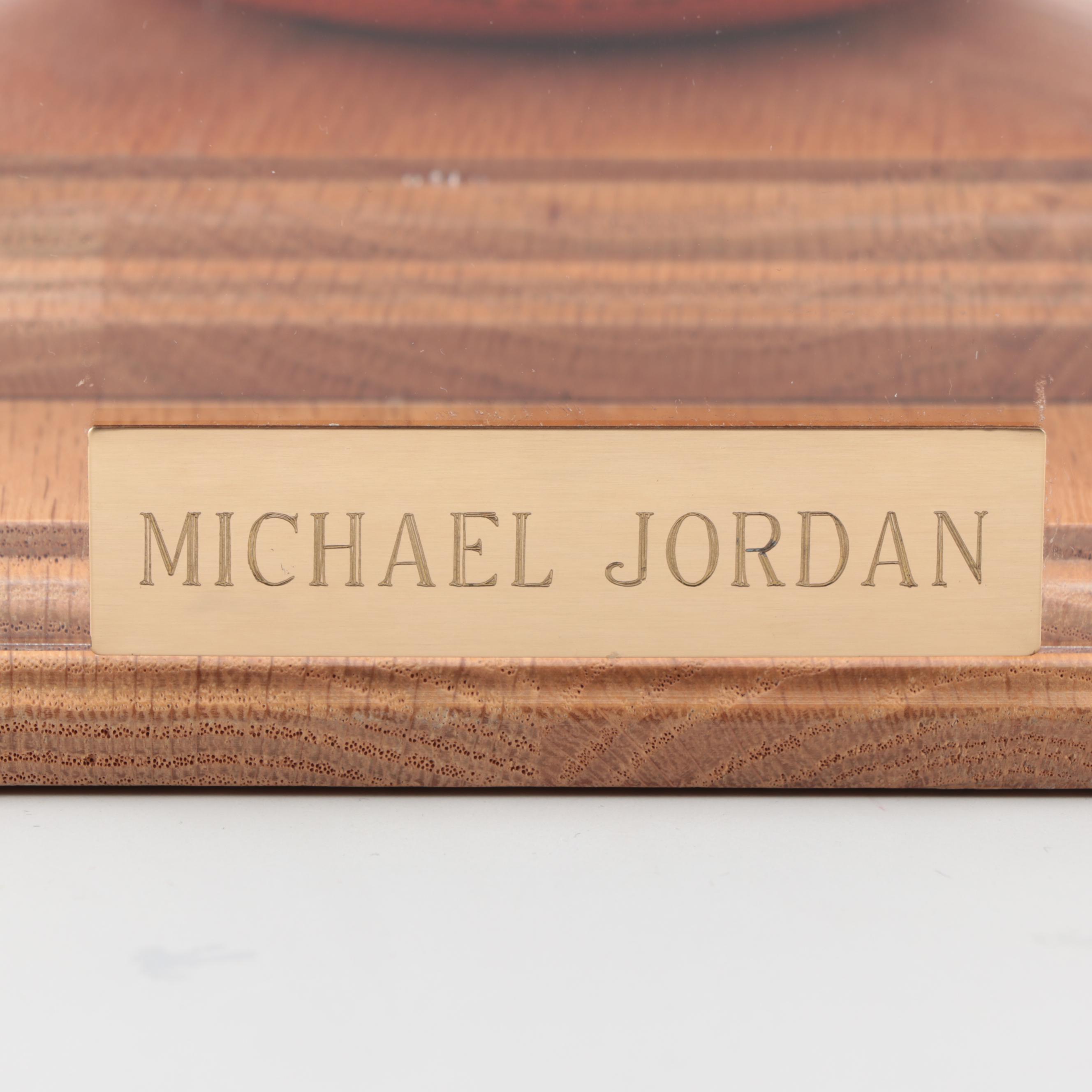 Michael Jordan Signed Spalding NBA Basketball in Presentation Case