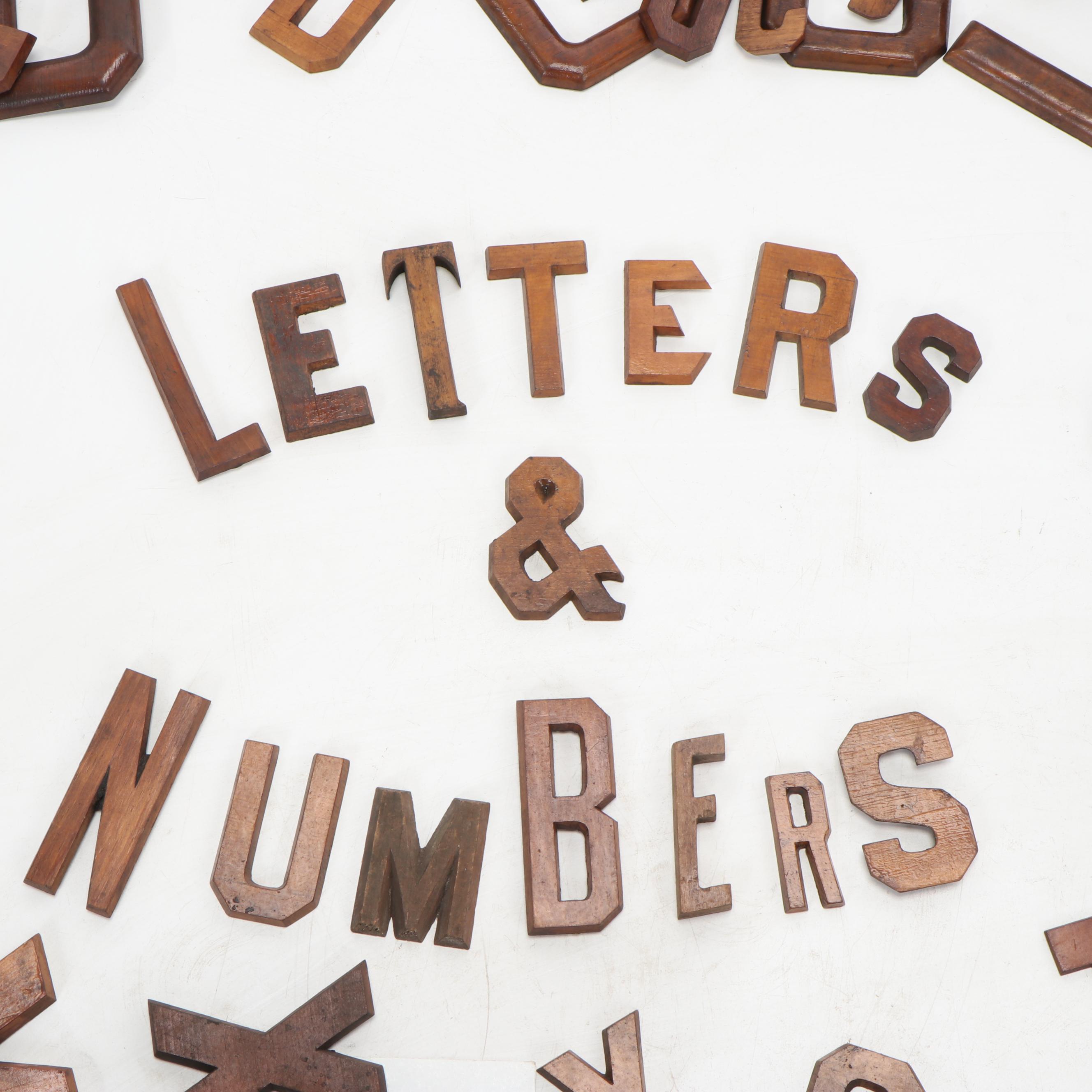 Wooden Signage Letters and Numbers