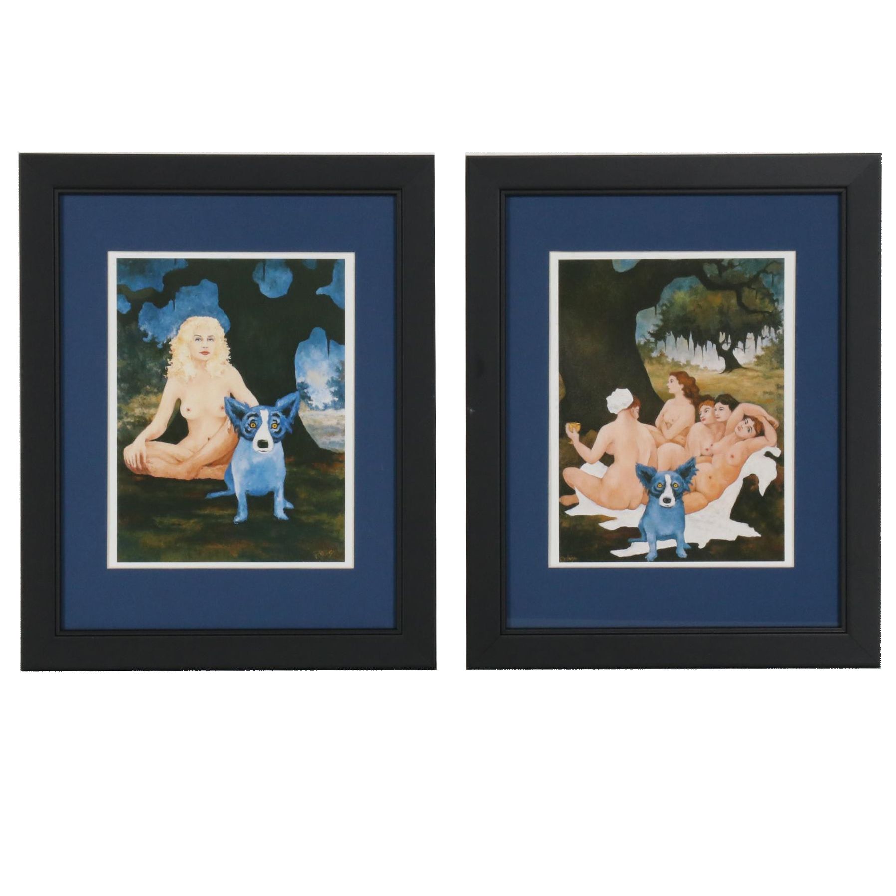 Offset Lithographs after George Rodrigue for "Der Blaue Hund," circa 1992