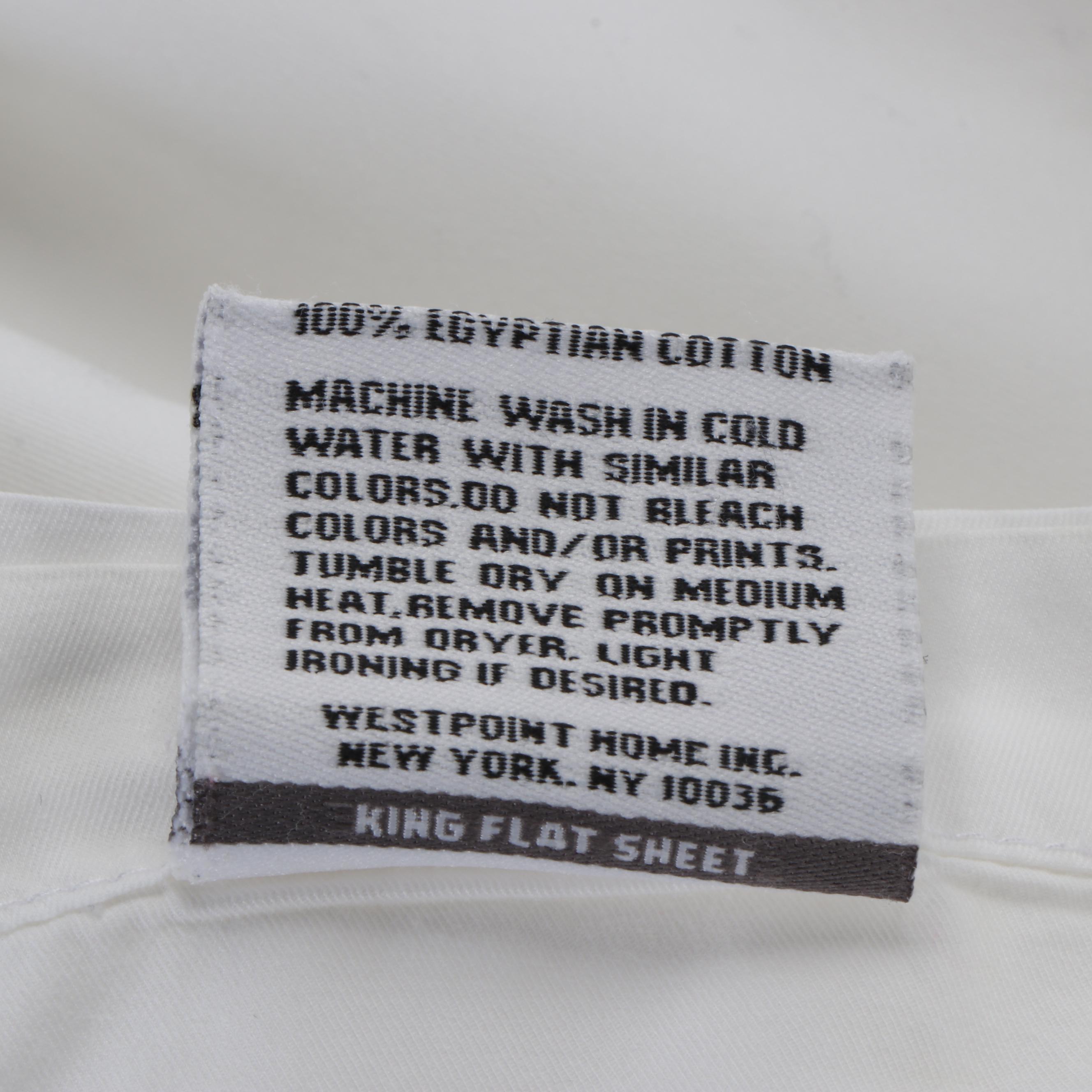 Charisma Lace Trim Egyptian Cotton Flat Sheet, Pillowcases, and Other Sheets