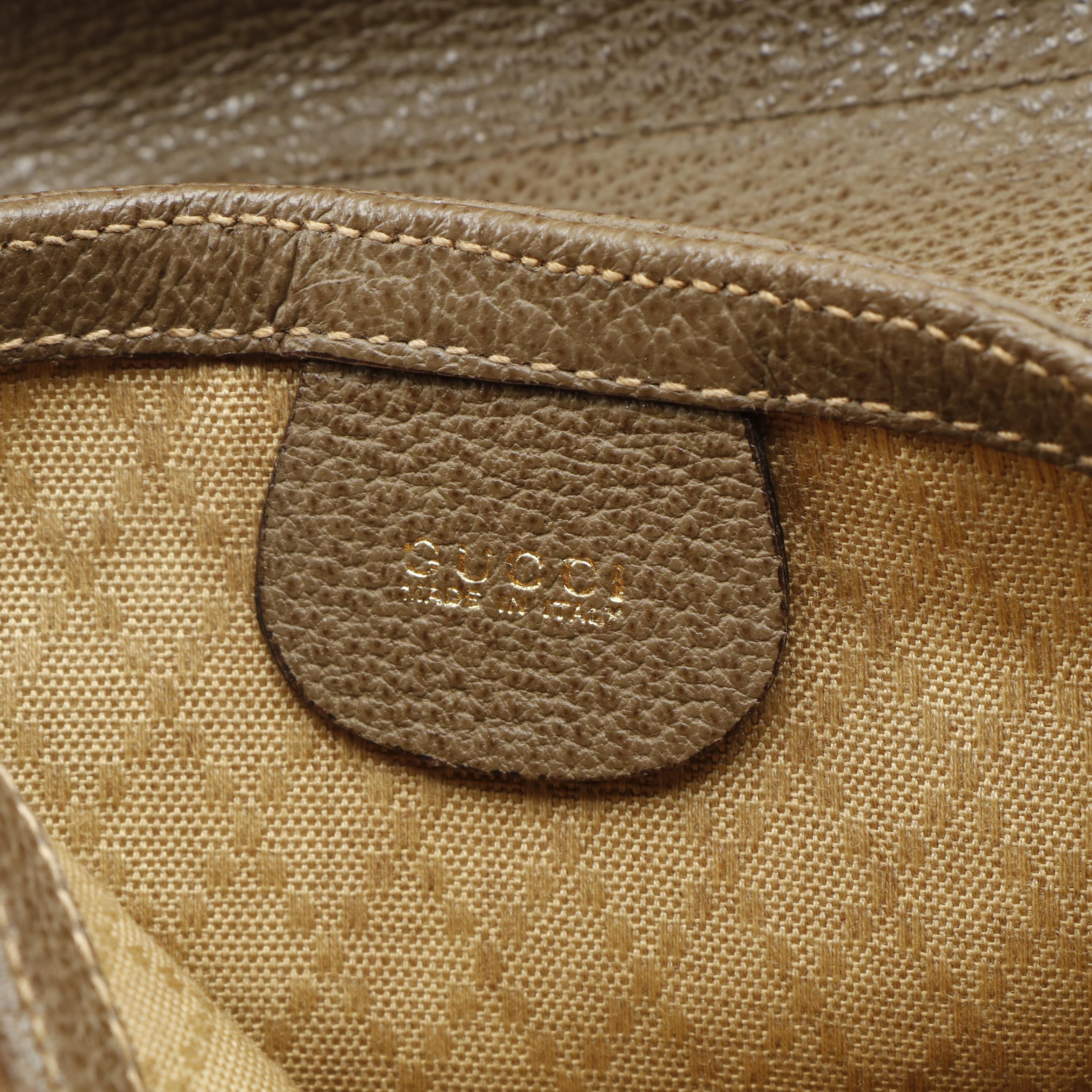 Gucci Two-Way Brown Suede and Leather Kelly Saddle Bag with Contrast Stitching