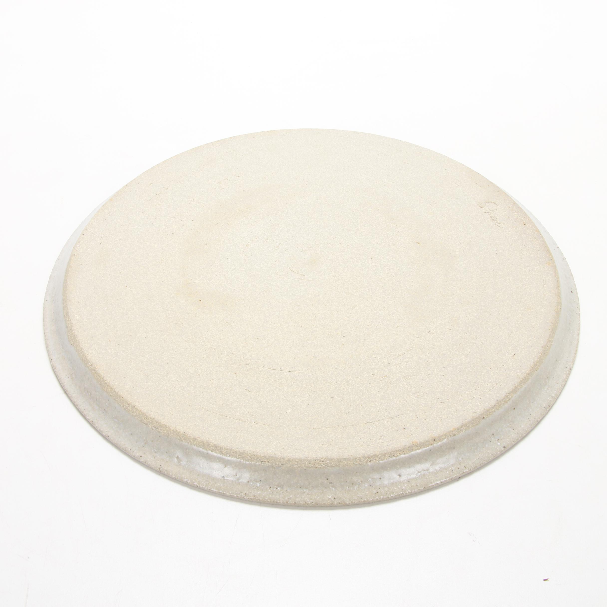 Ocepek Pottery Communion Jug, Glazed Stoneware Bowl and Platter