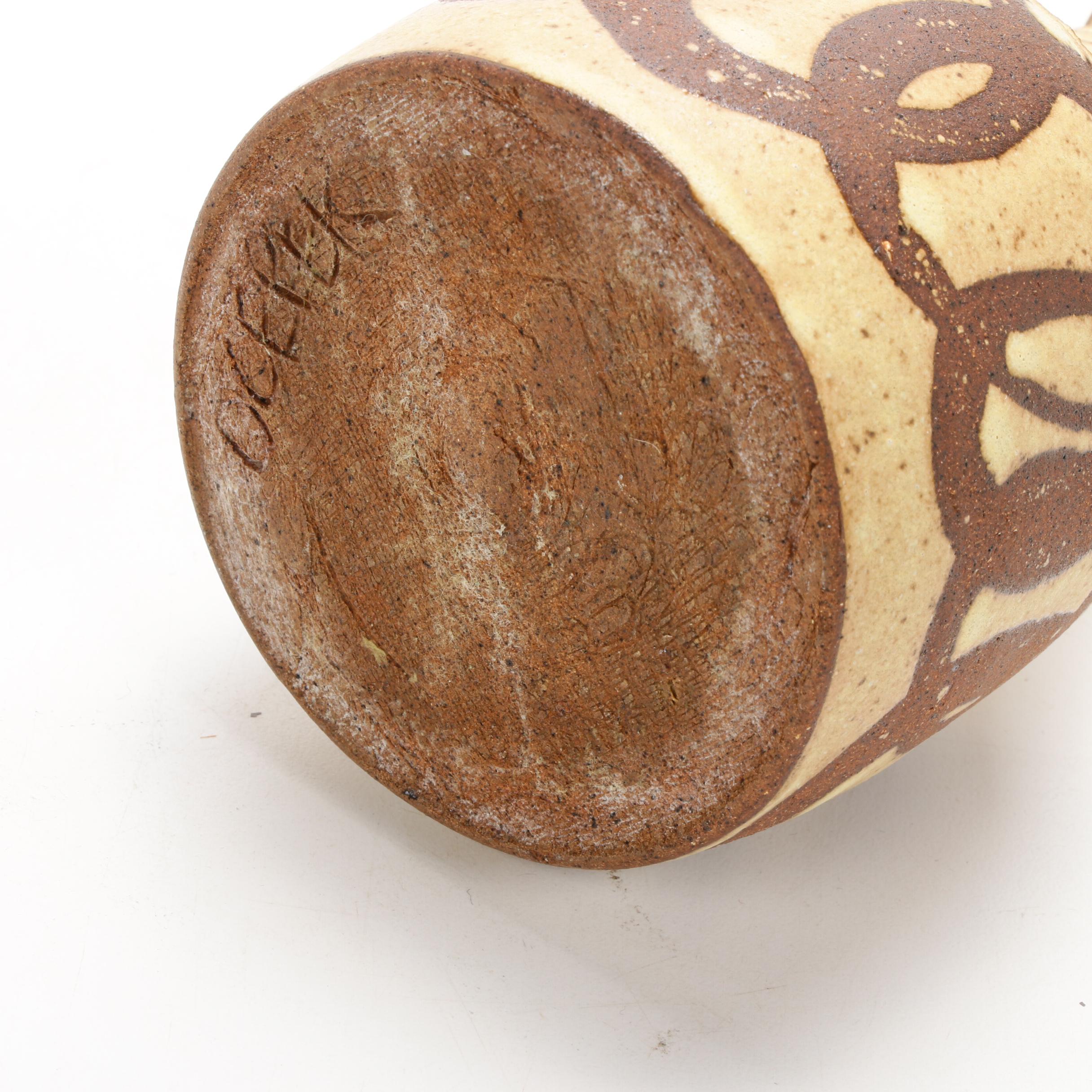 Ocepek Pottery Communion Jug, Glazed Stoneware Bowl and Platter