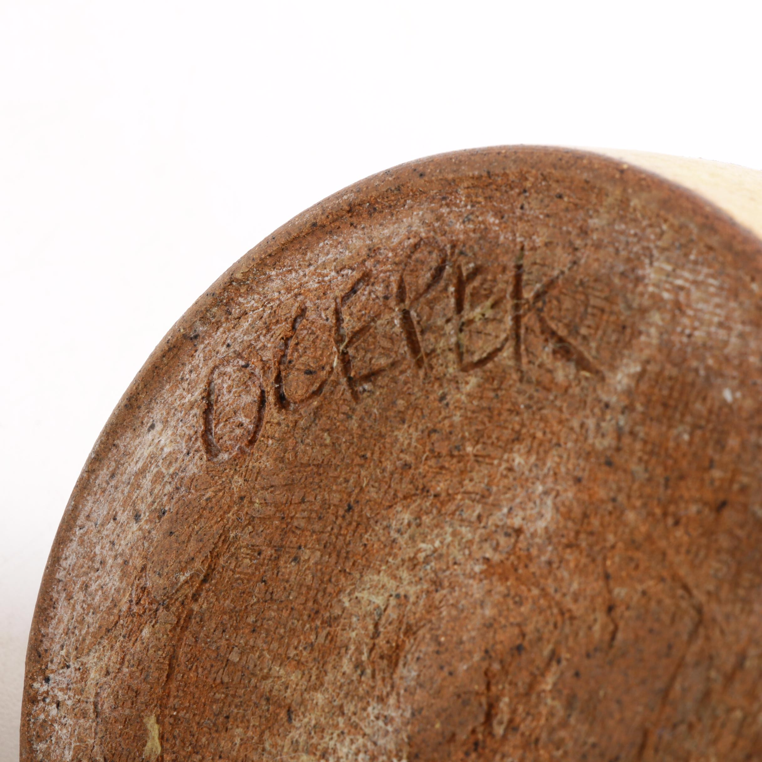 Ocepek Pottery Communion Jug, Glazed Stoneware Bowl and Platter