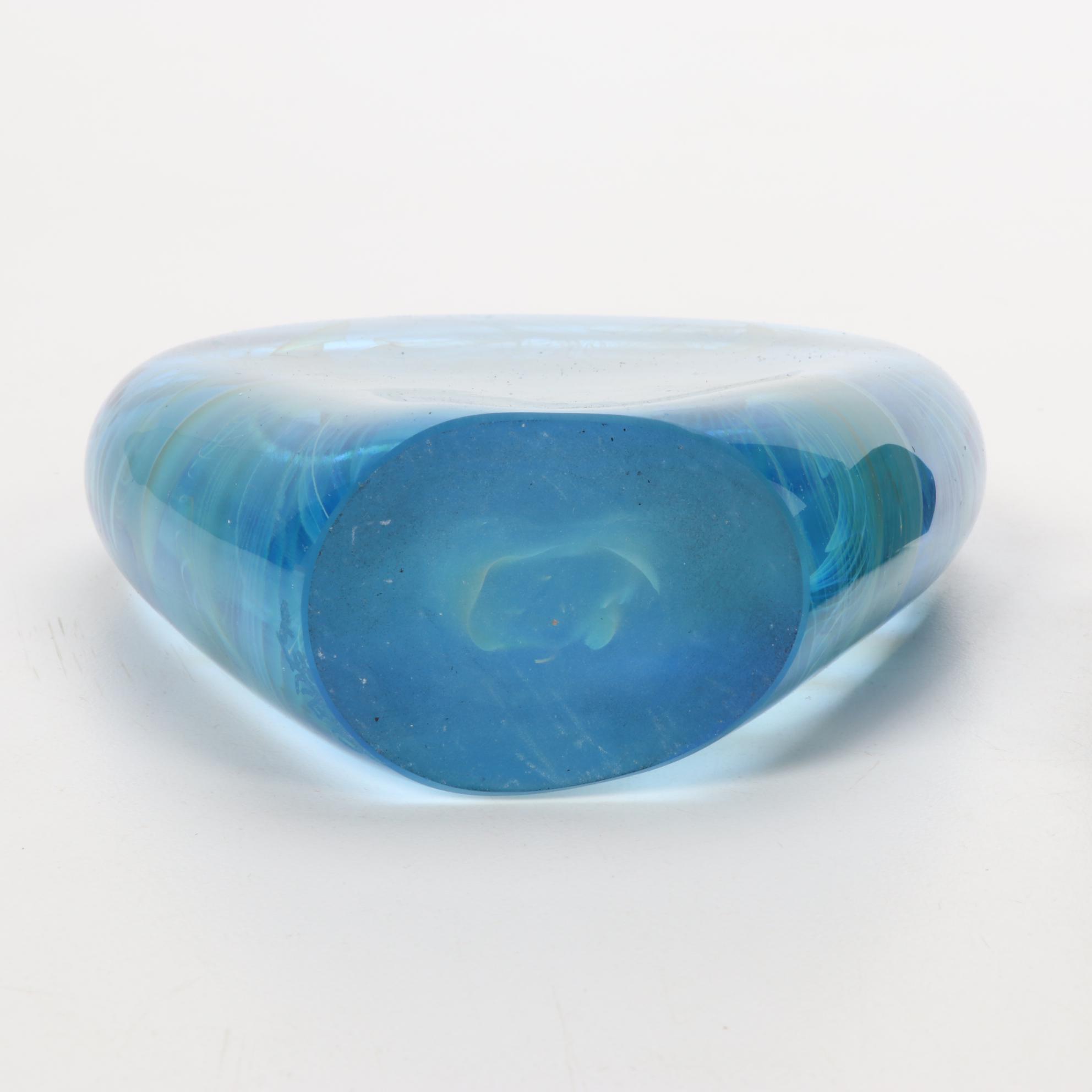 Bill Slade Handblown Art Glass with Illuminating Base, 1990