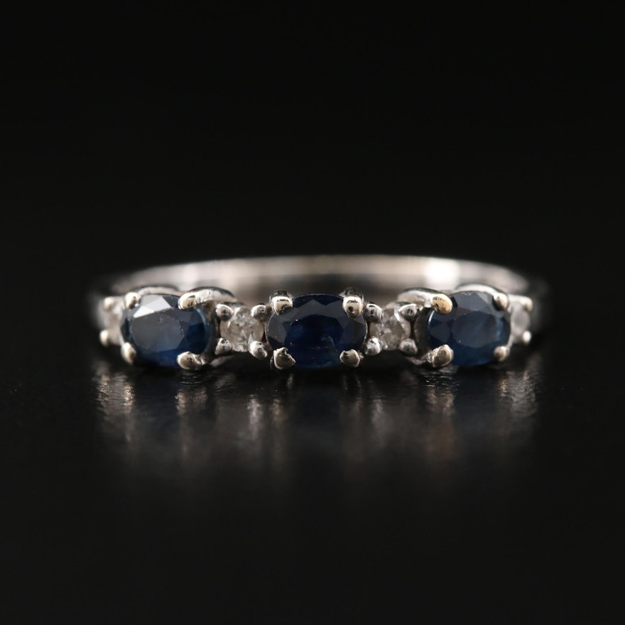 14K Sapphire and Diamond Ring