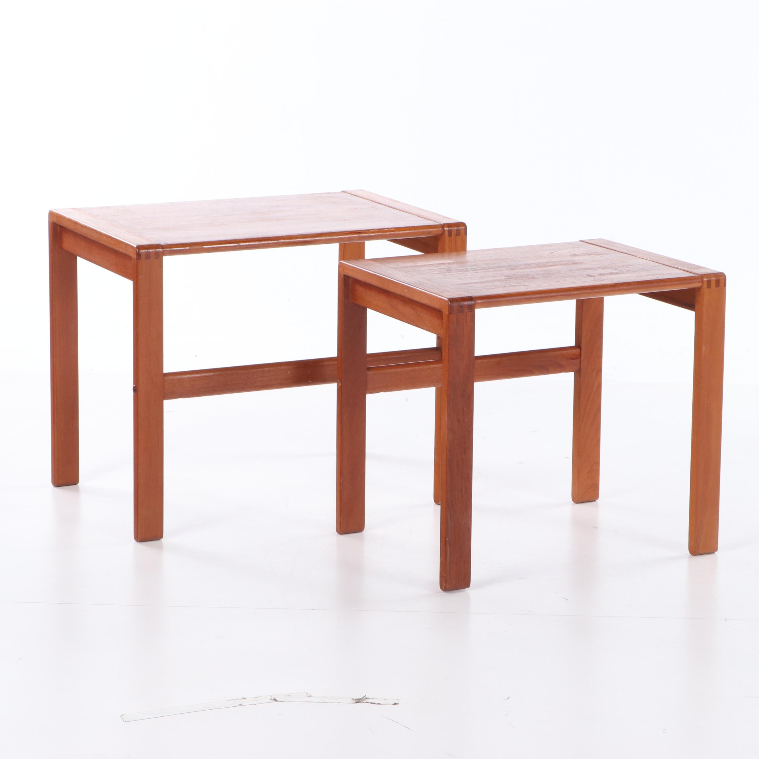 Dixie Furniture Mid Century Modern "Captain Line" Teak Side Tables