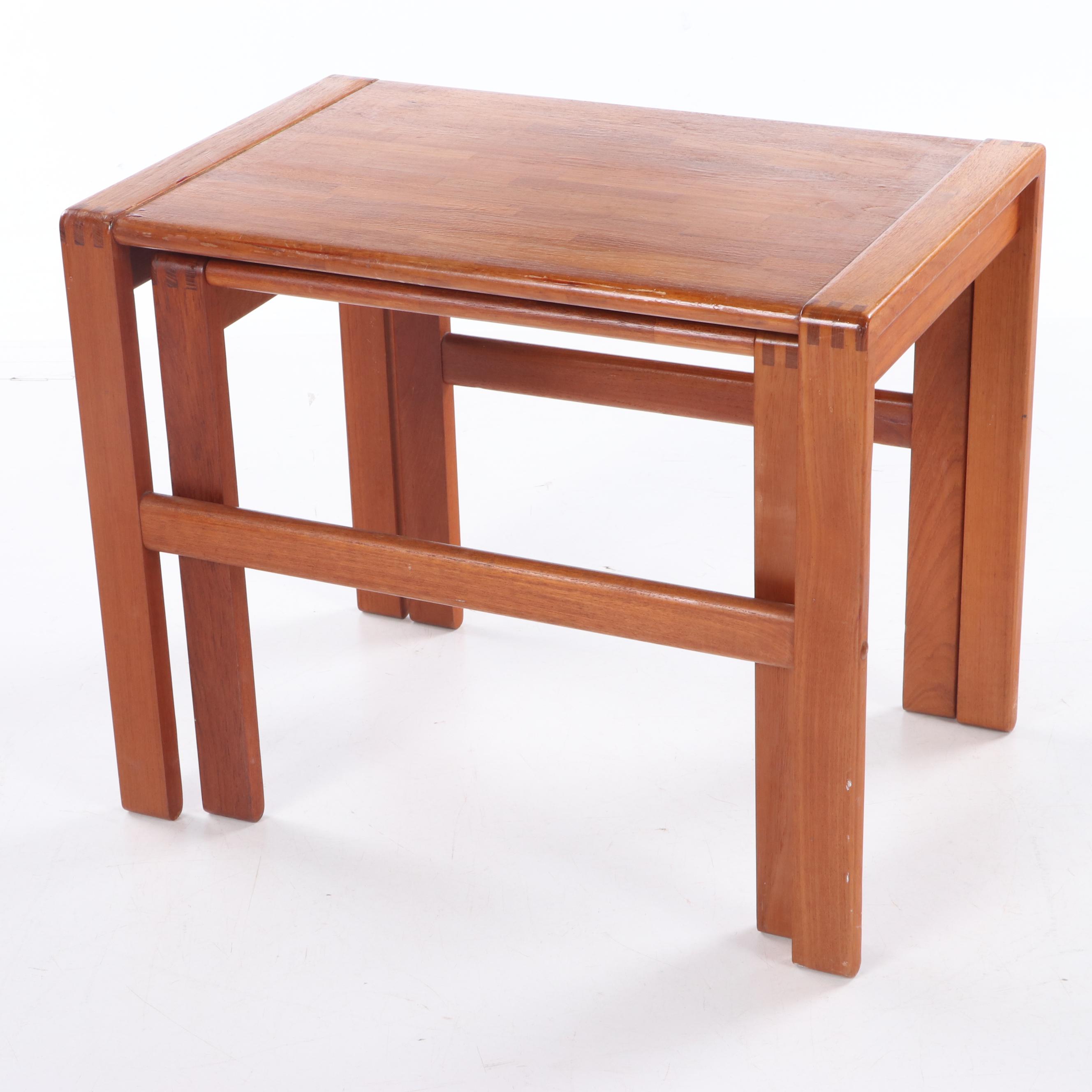 Dixie Furniture Mid Century Modern "Captain Line" Teak Side Tables