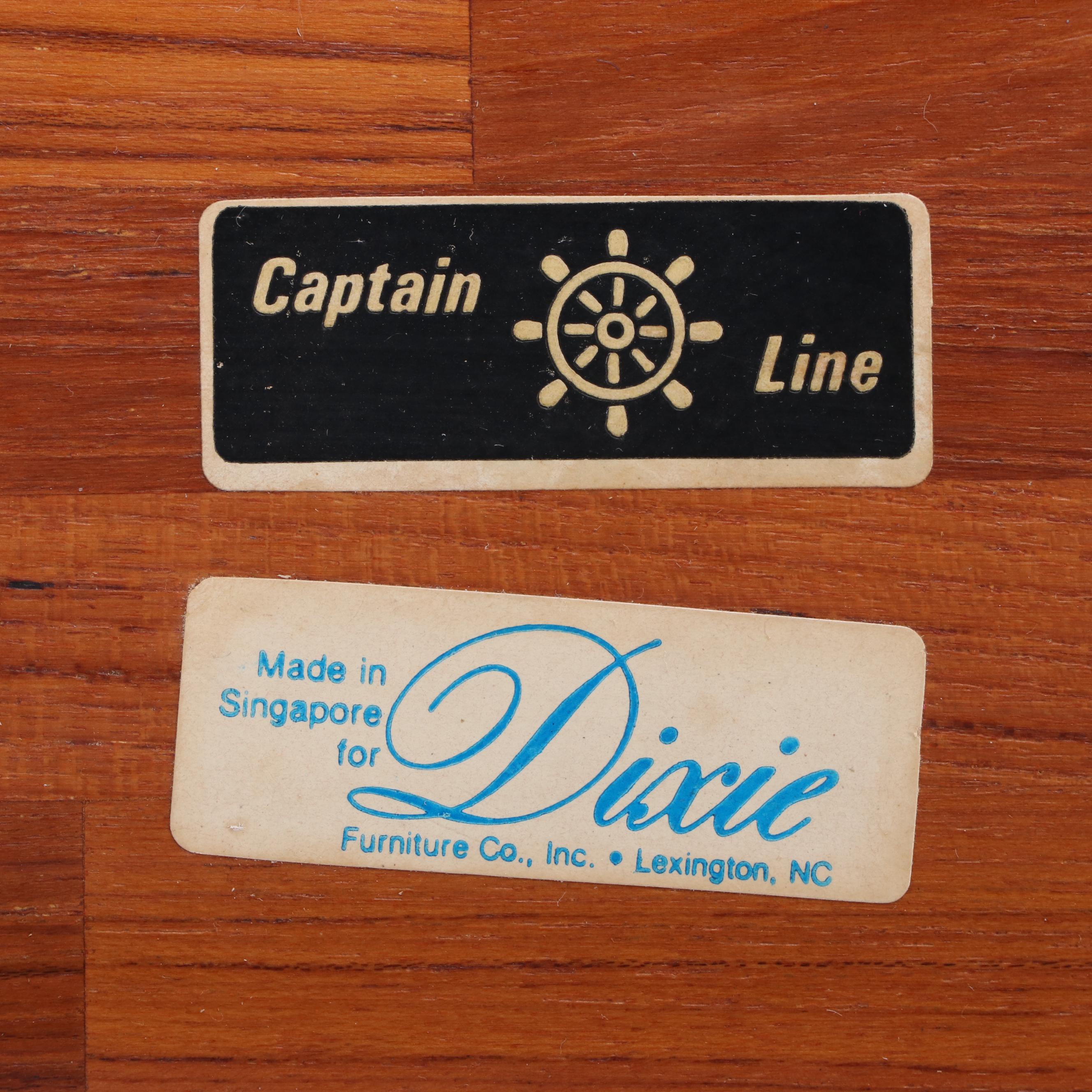 Dixie Furniture Mid Century Modern "Captain Line" Teak Side Tables