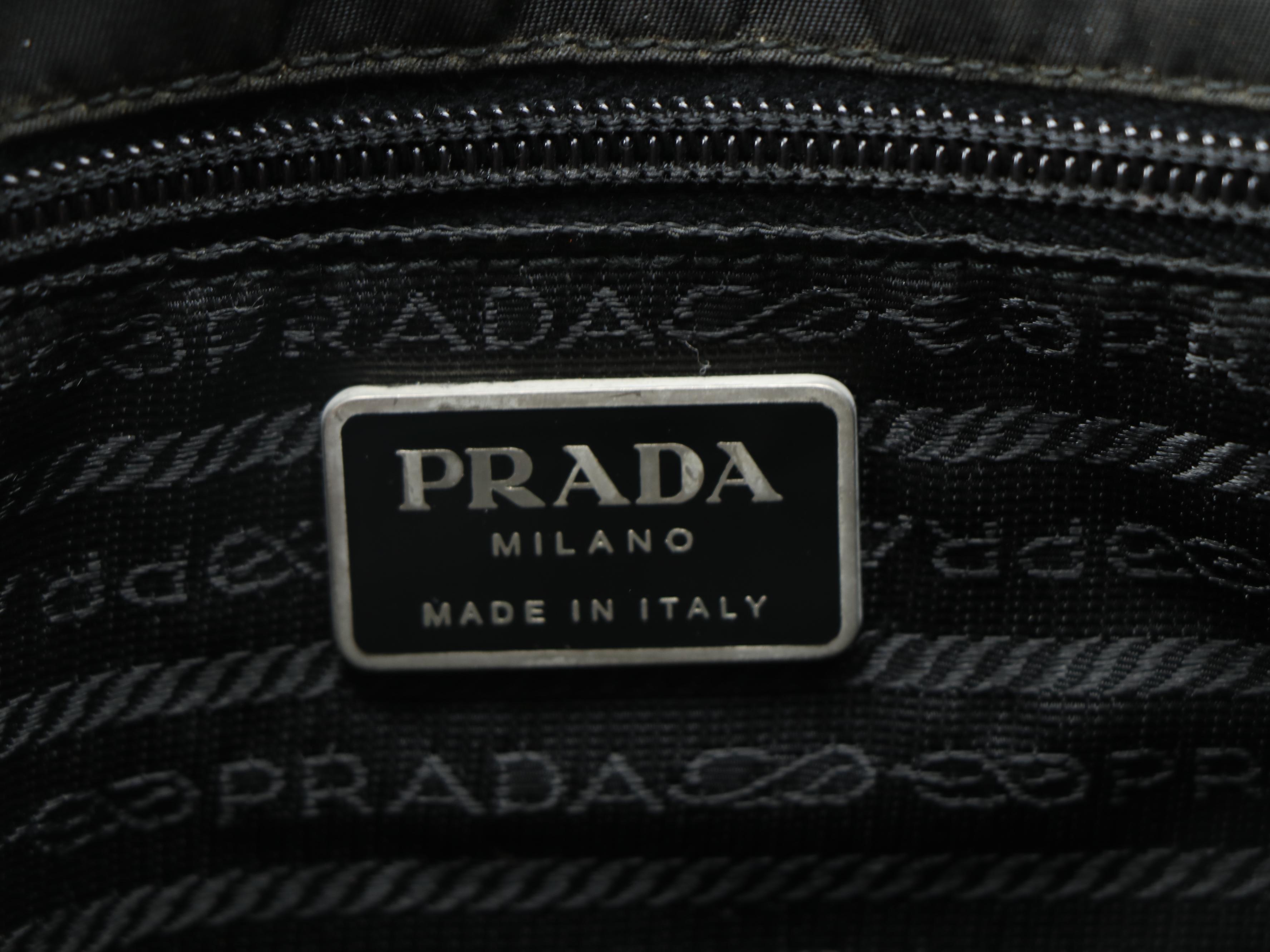 Prada Messenger Bag in Black Nylon and Saffiano Leather