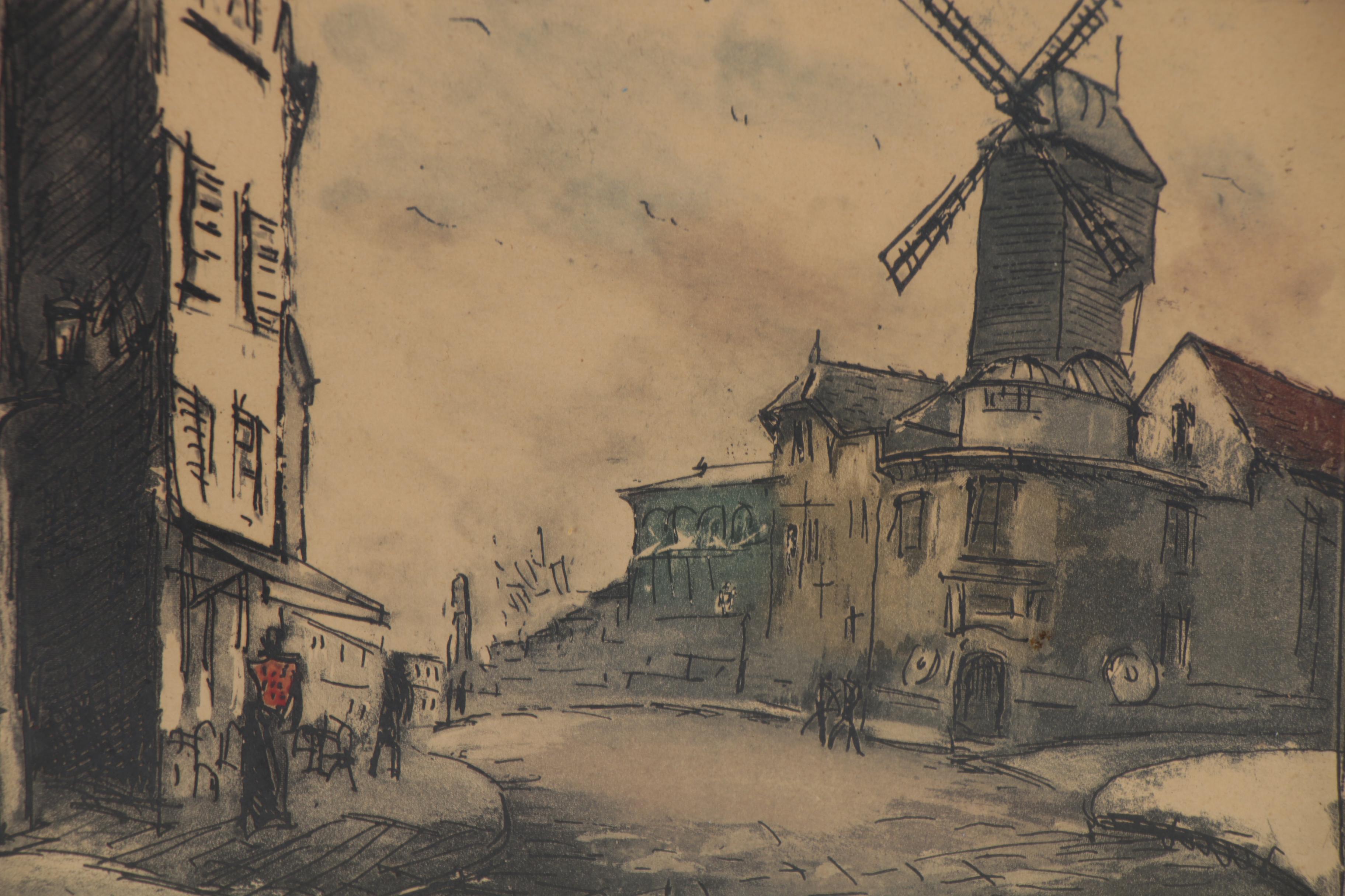 Gen Paul Aquatint Etching "Déclin du jour," circa 1920