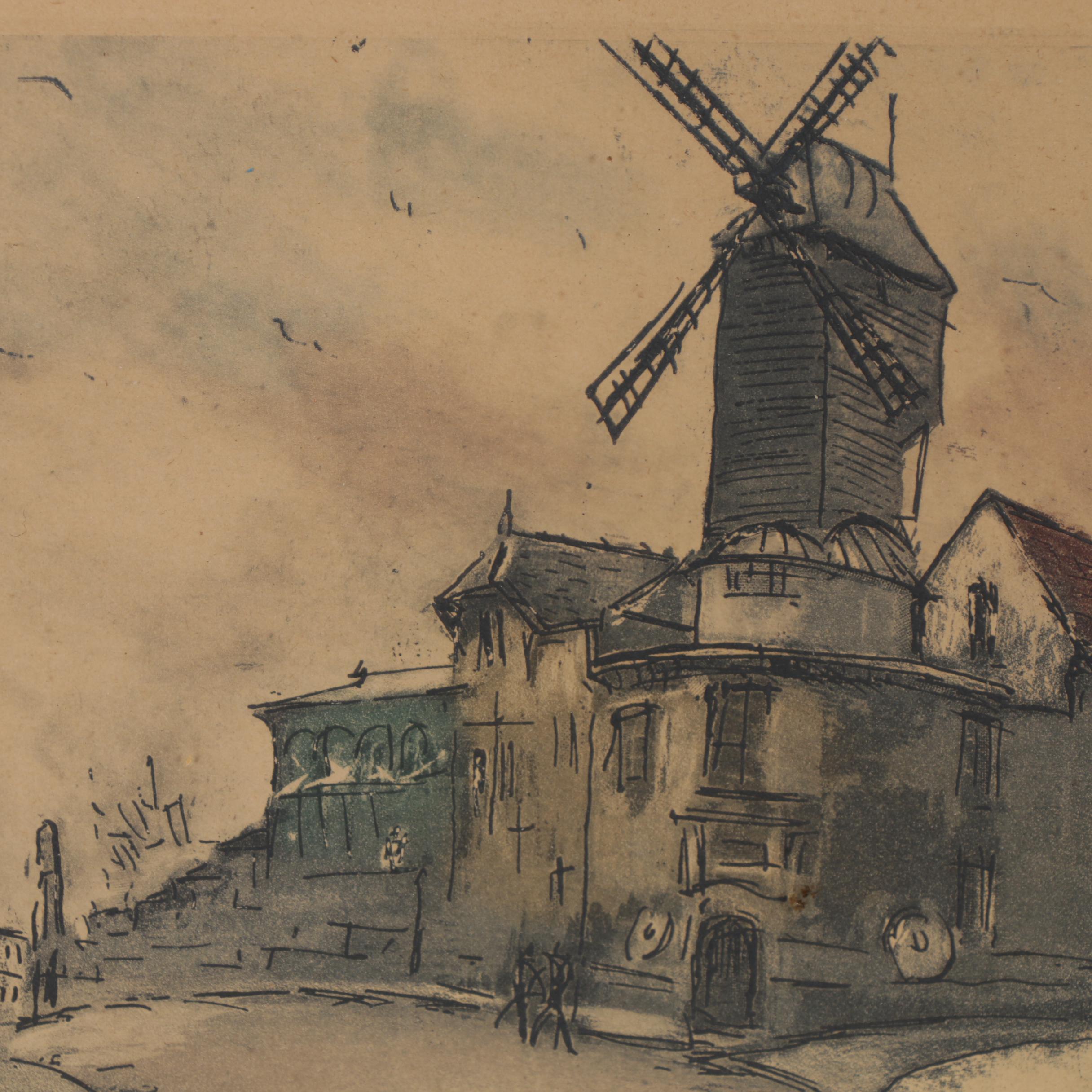 Gen Paul Aquatint Etching "Déclin du jour," circa 1920