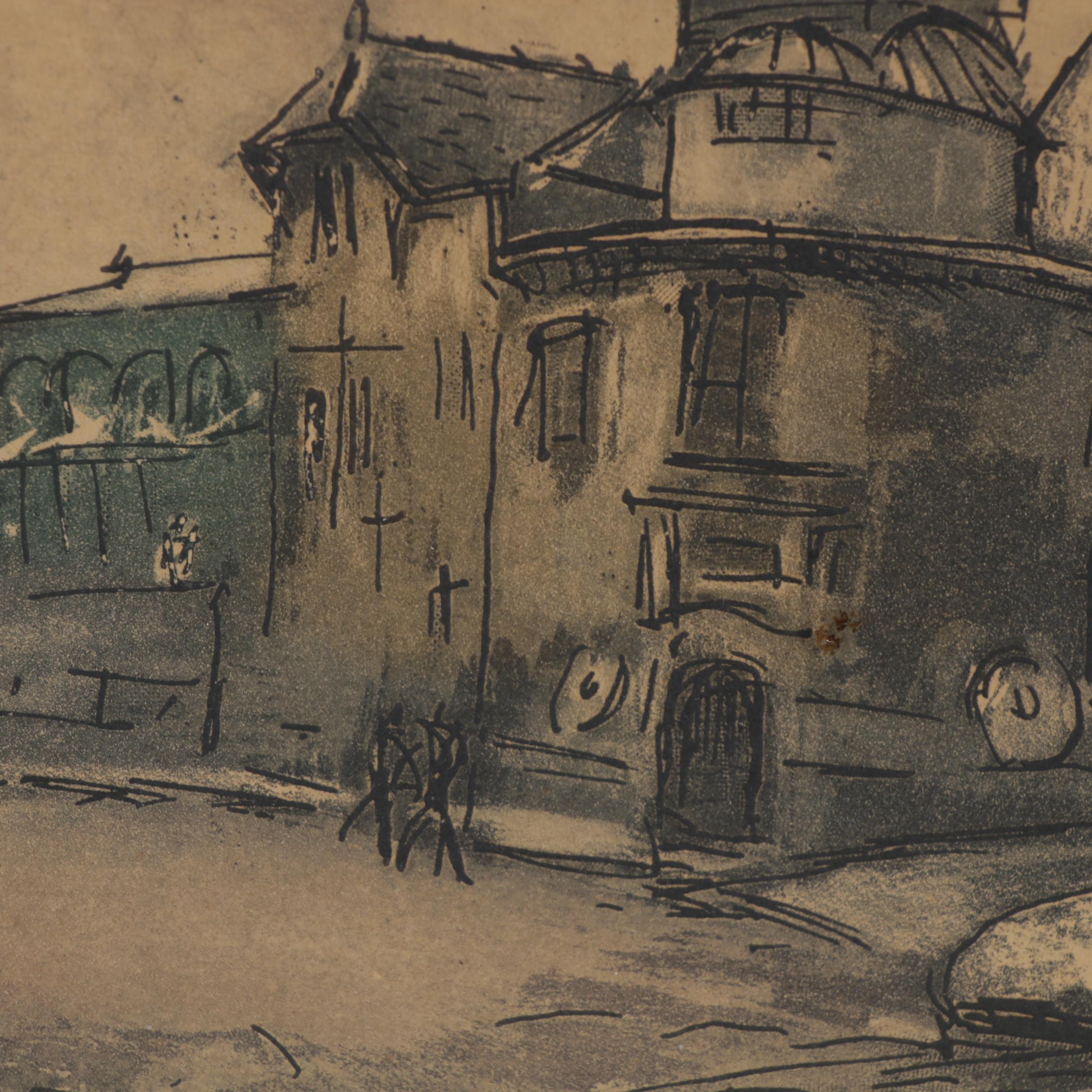 Gen Paul Aquatint Etching "Déclin du jour," circa 1920