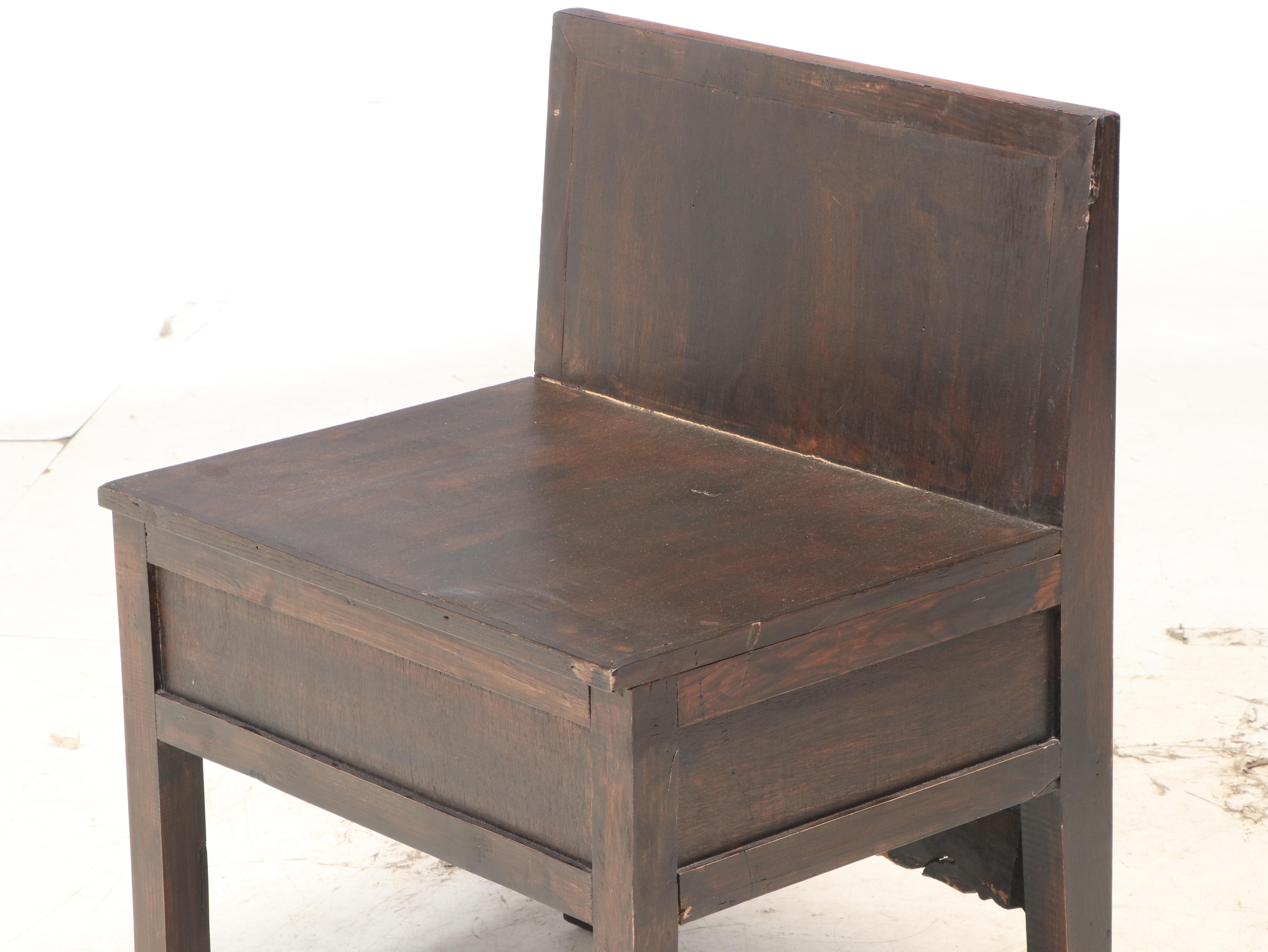 Chinese Carved Hardwood Computer Desk with Hidden Chair