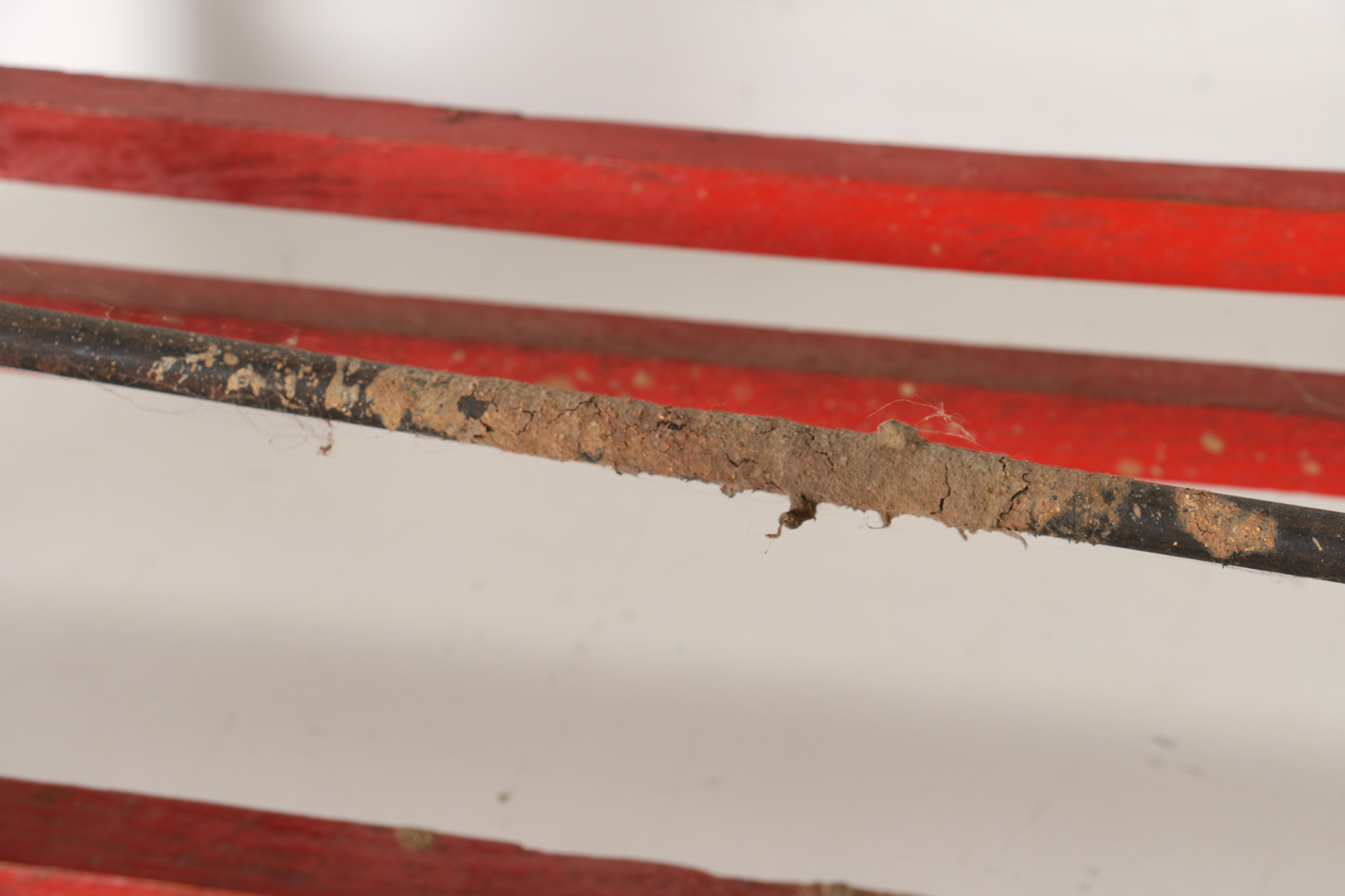 Victorian Wooden Rocking Horse in Period Paint, Late 19th Century
