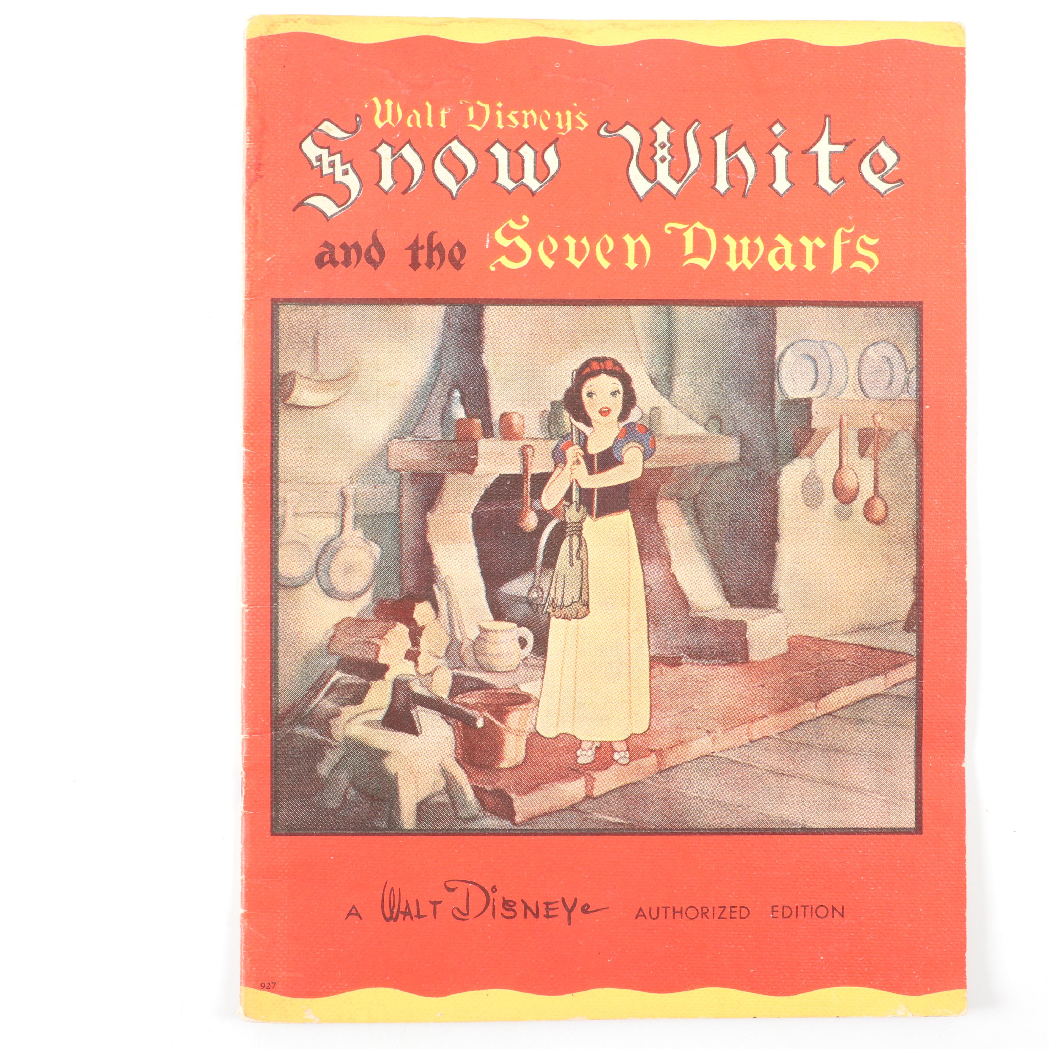 "Walt Disney's Snow White and the Seven Dwarfs" Authorized Edition, 1938