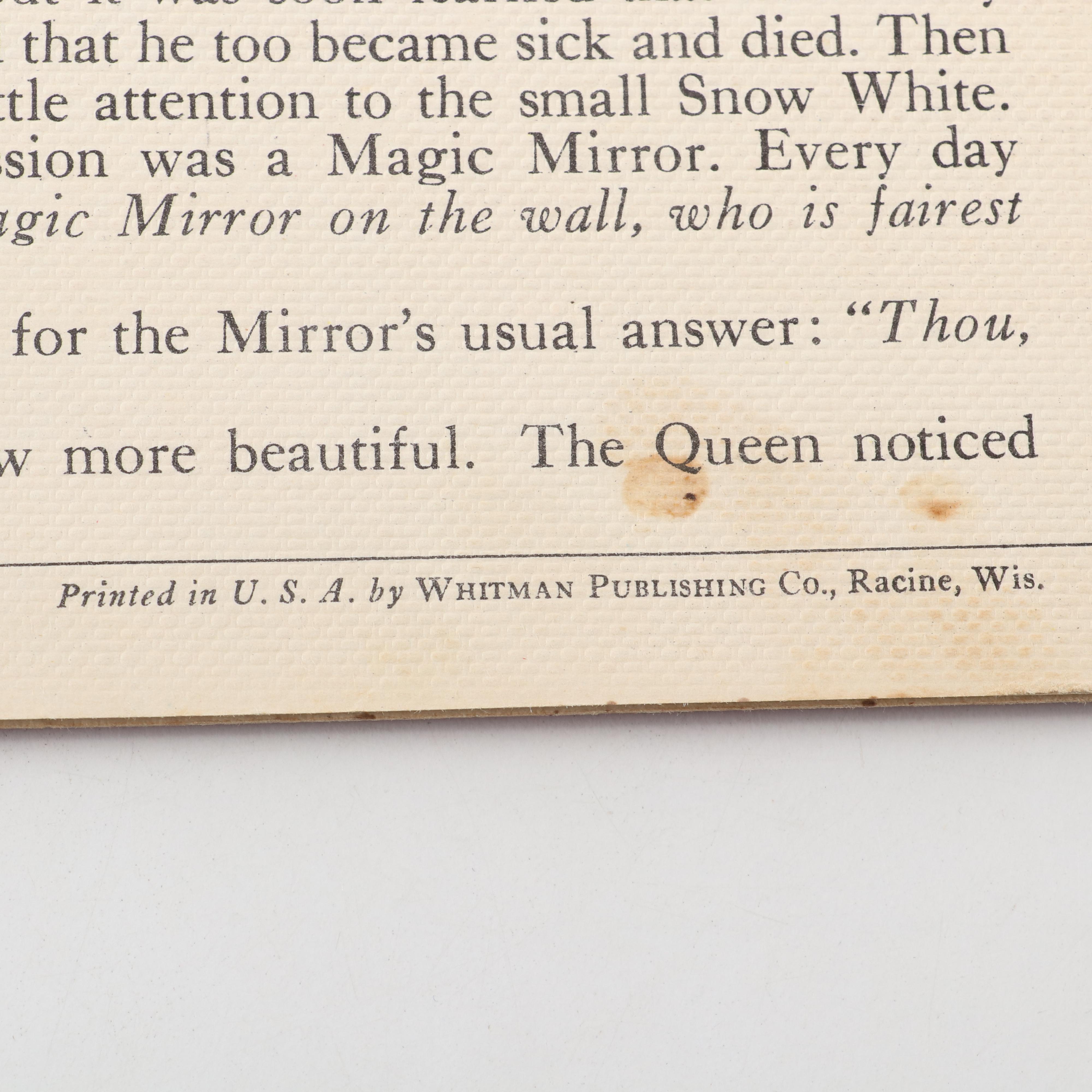 "Walt Disney's Snow White and the Seven Dwarfs" Authorized Edition, 1938