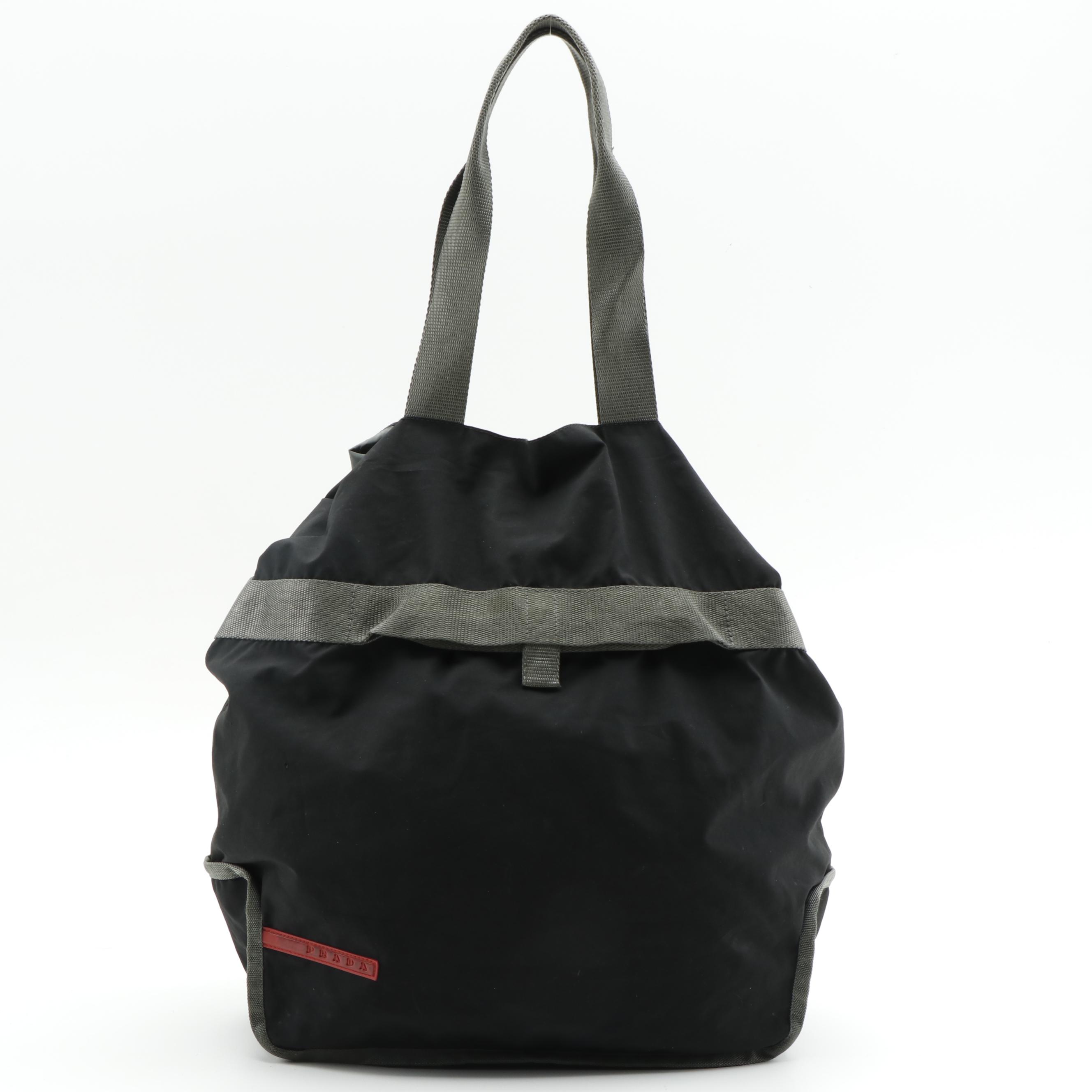 Prada Sport  Linea Rossa Two-Way Nylon Tote Bag