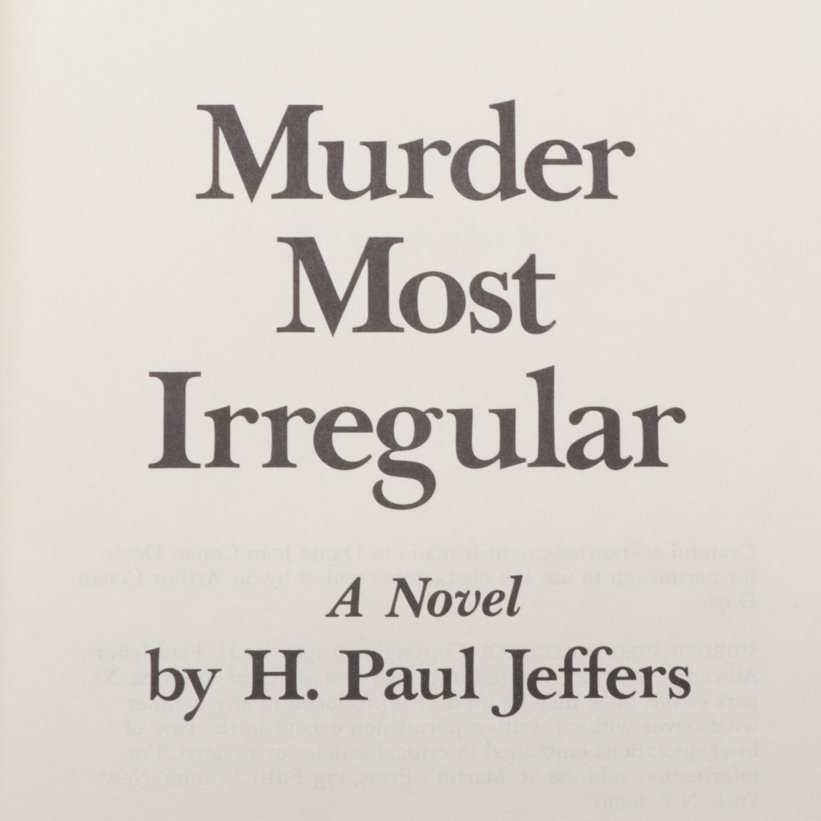 Signed First Edition Mystery Books Including L. B. Greenwood and H. Paul Jeffers