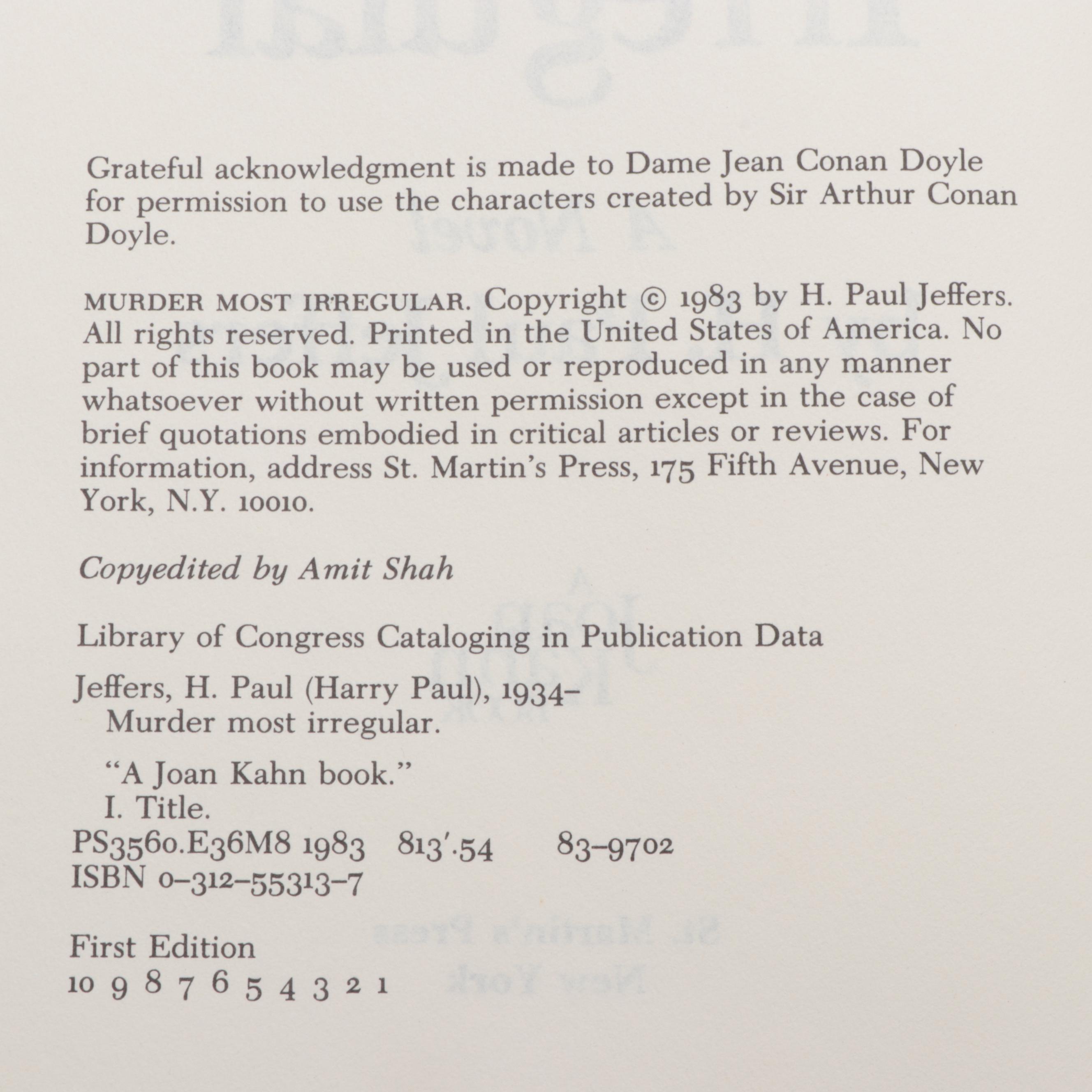 Signed First Edition Mystery Books Including L. B. Greenwood and H. Paul Jeffers