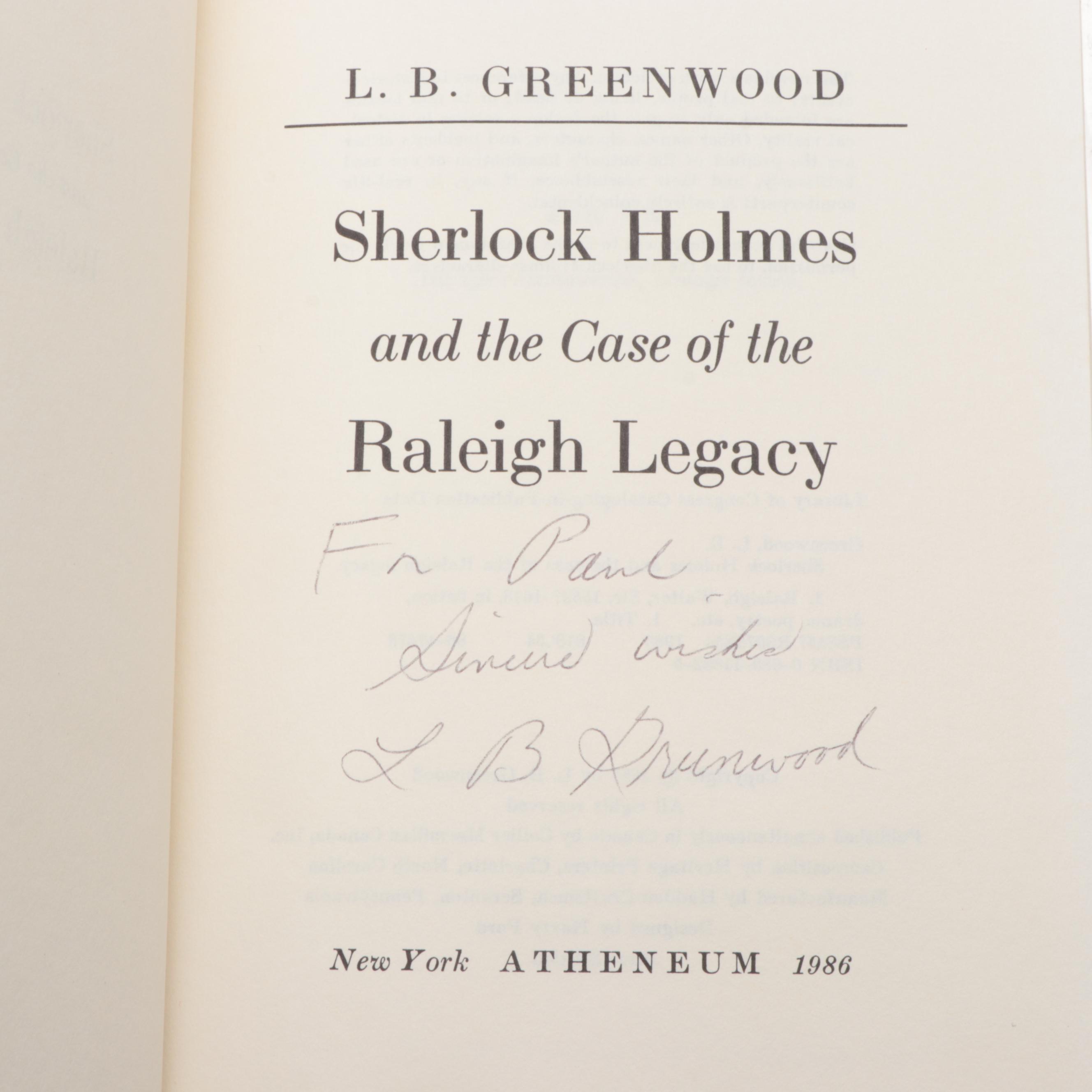 Signed First Edition Mystery Books Including L. B. Greenwood and H. Paul Jeffers