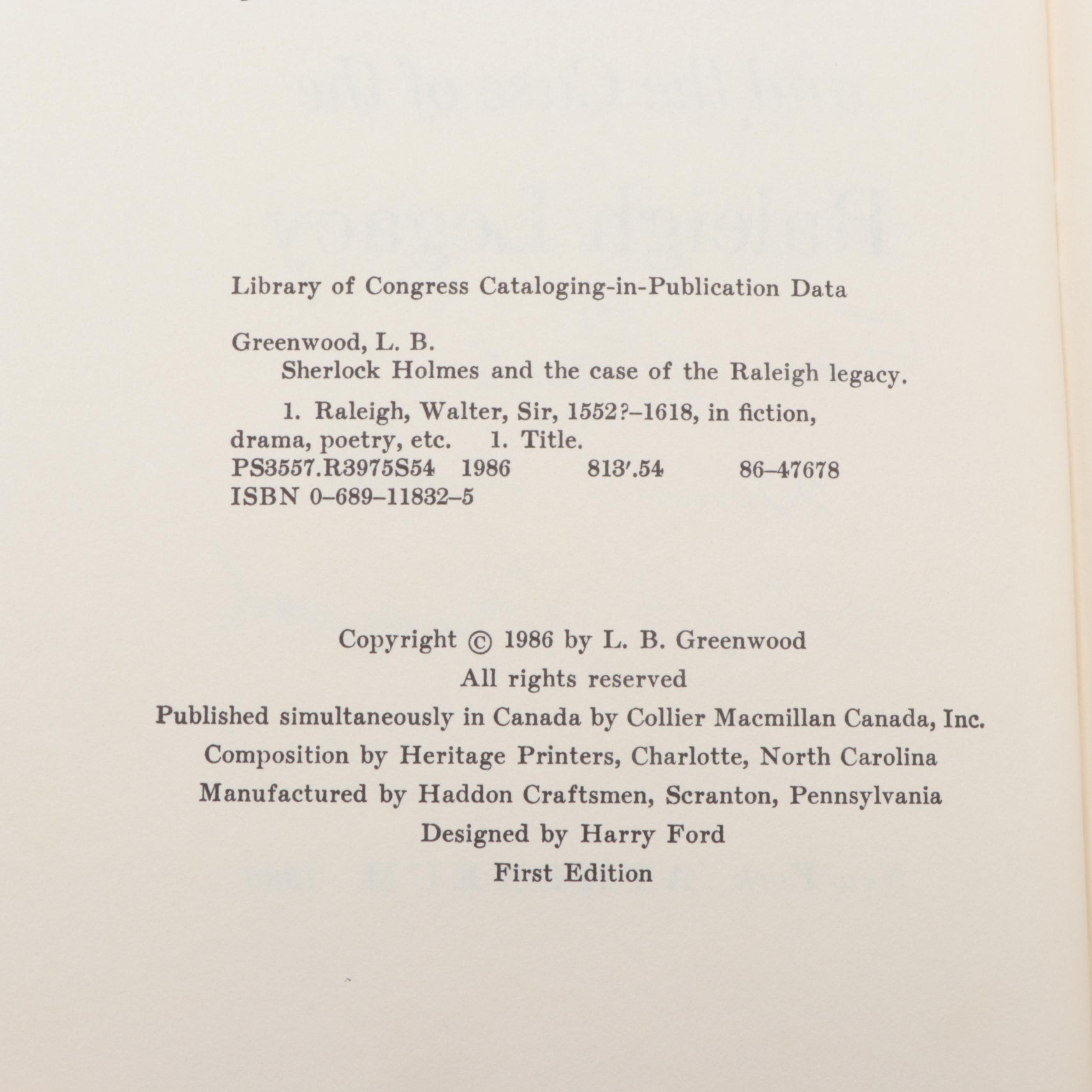 Signed First Edition Mystery Books Including L. B. Greenwood and H. Paul Jeffers