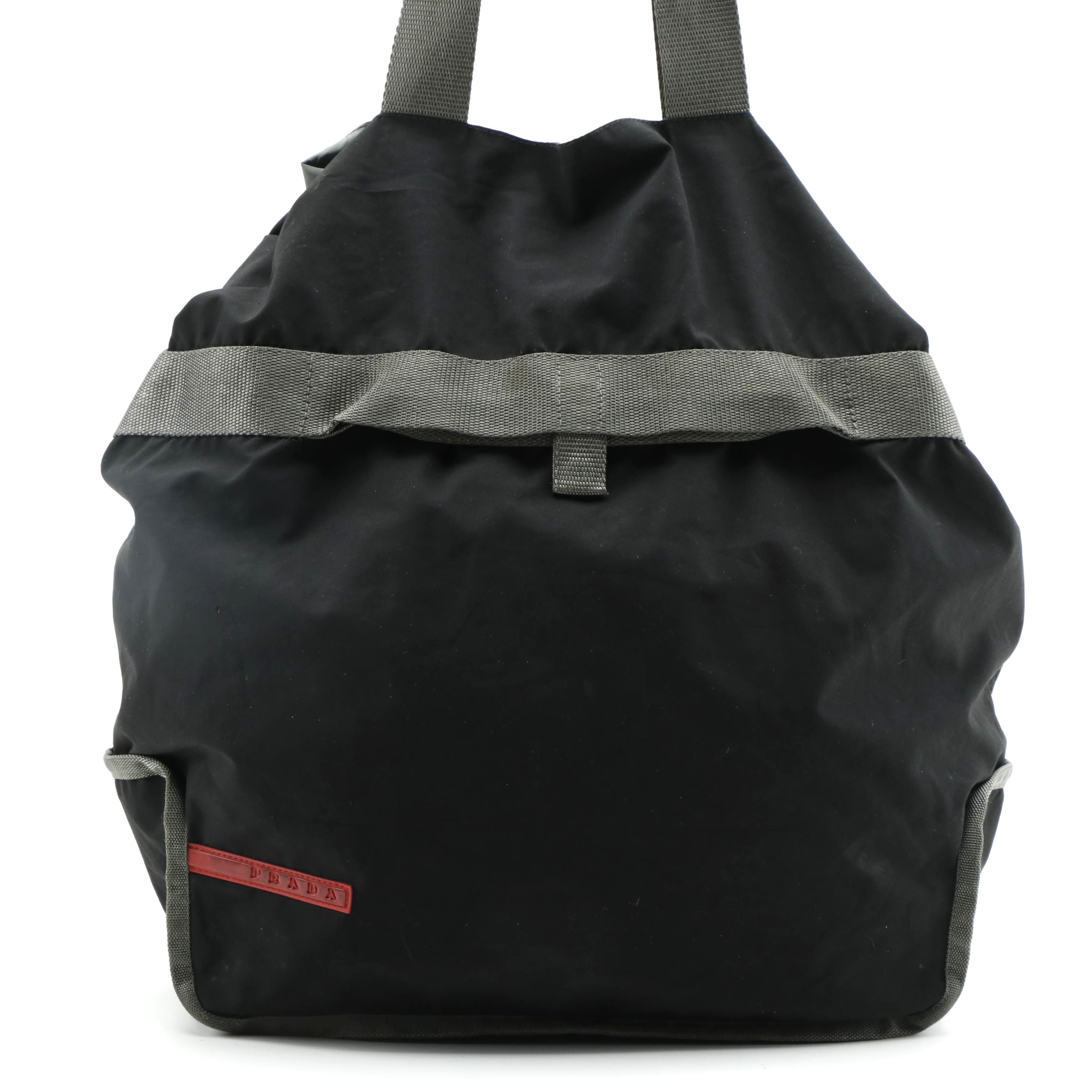 Prada Sport  Linea Rossa Two-Way Nylon Tote Bag
