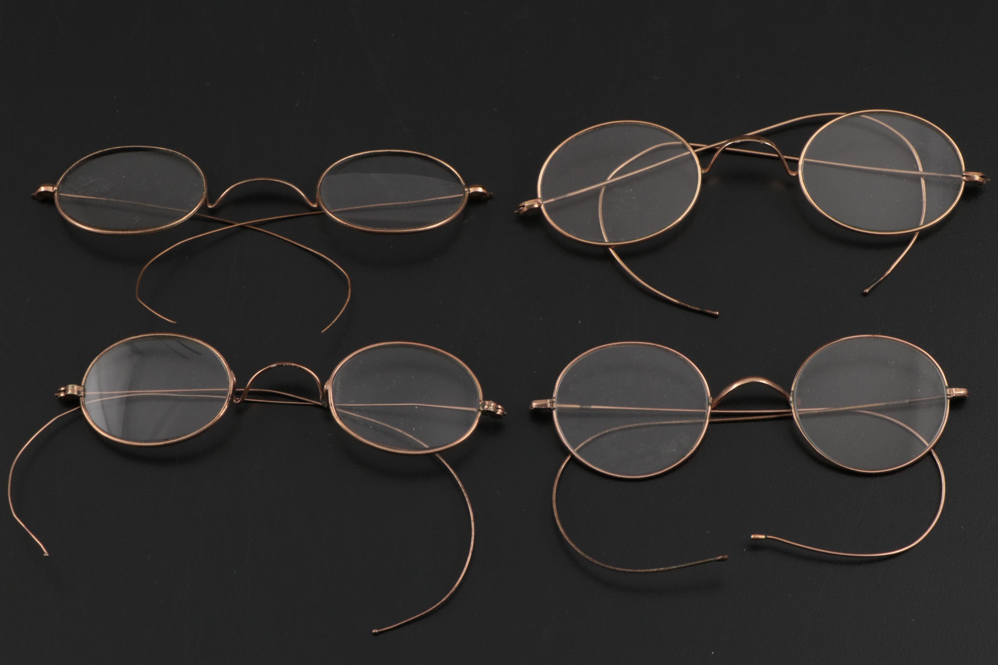 Shuron and Fits-U Pince Nez Reading Glasses with Other Wire-Rimmed Eyeglasses