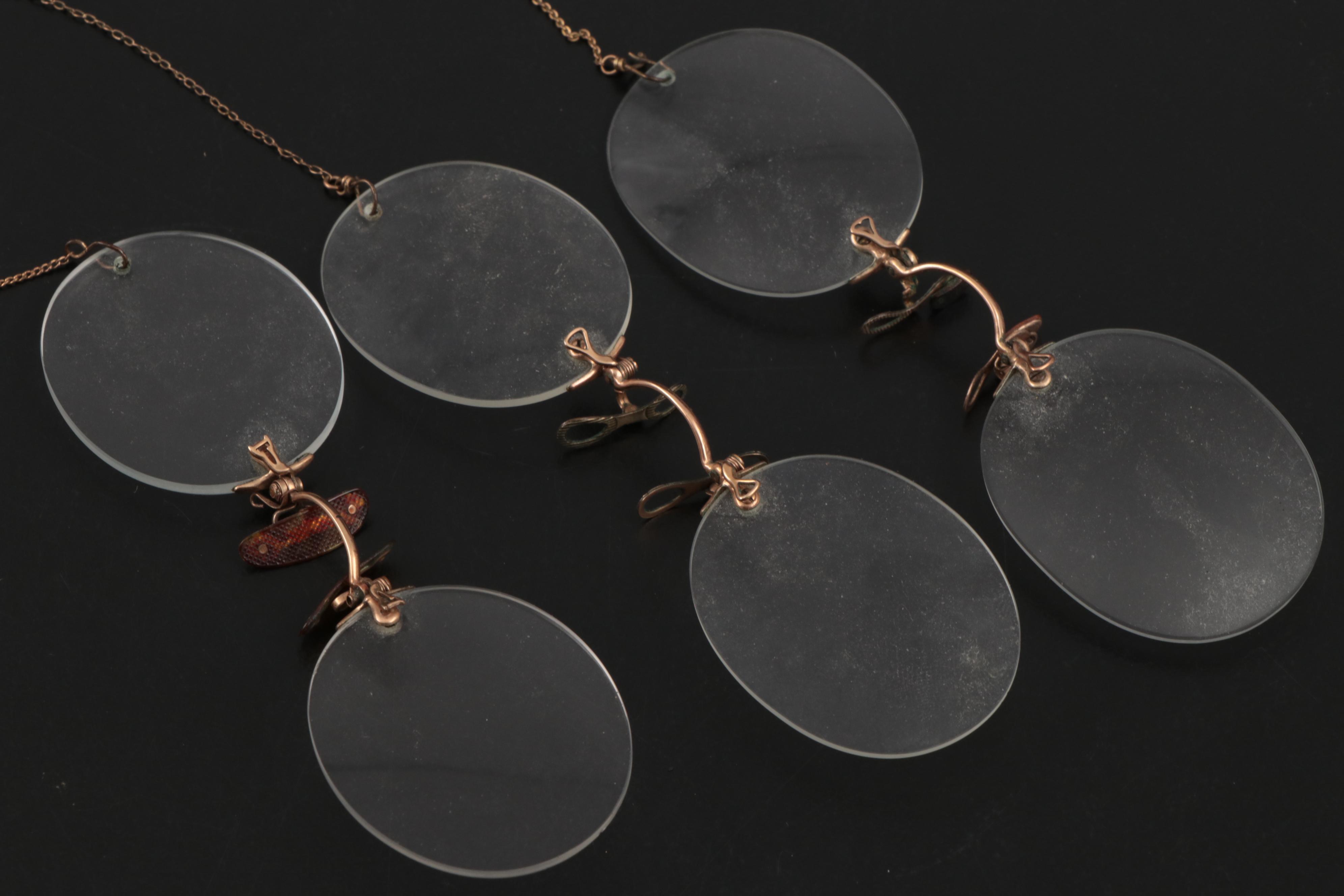 Shuron and Fits-U Pince Nez Reading Glasses with Other Wire-Rimmed Eyeglasses