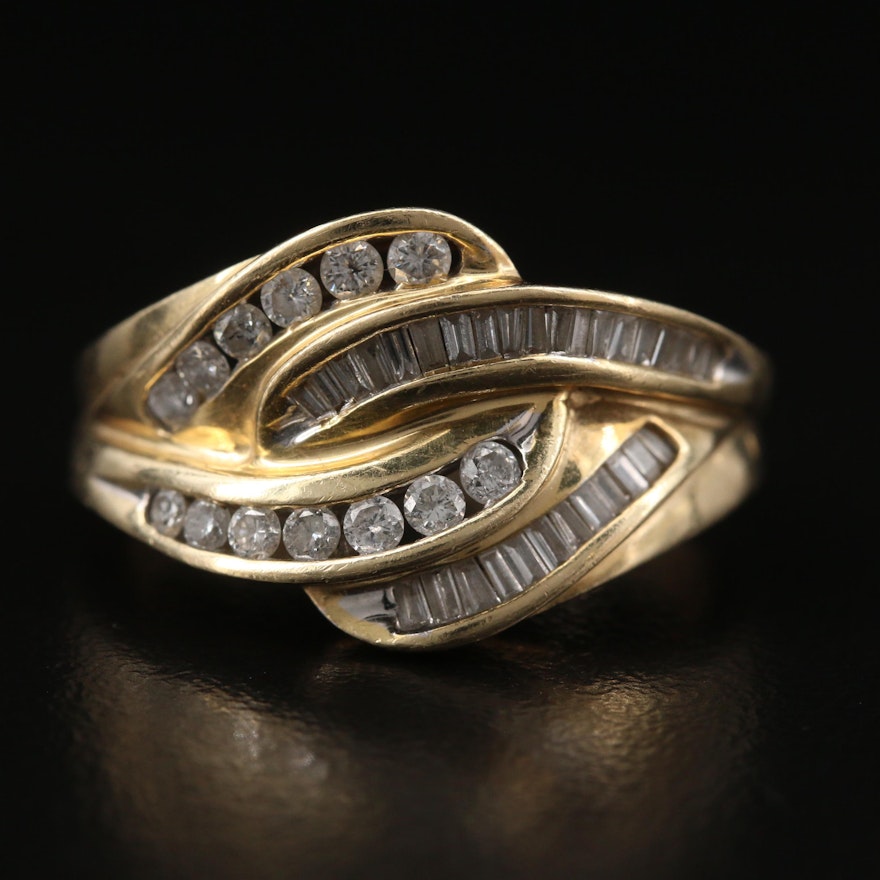 14K Channel Set Diamond Band