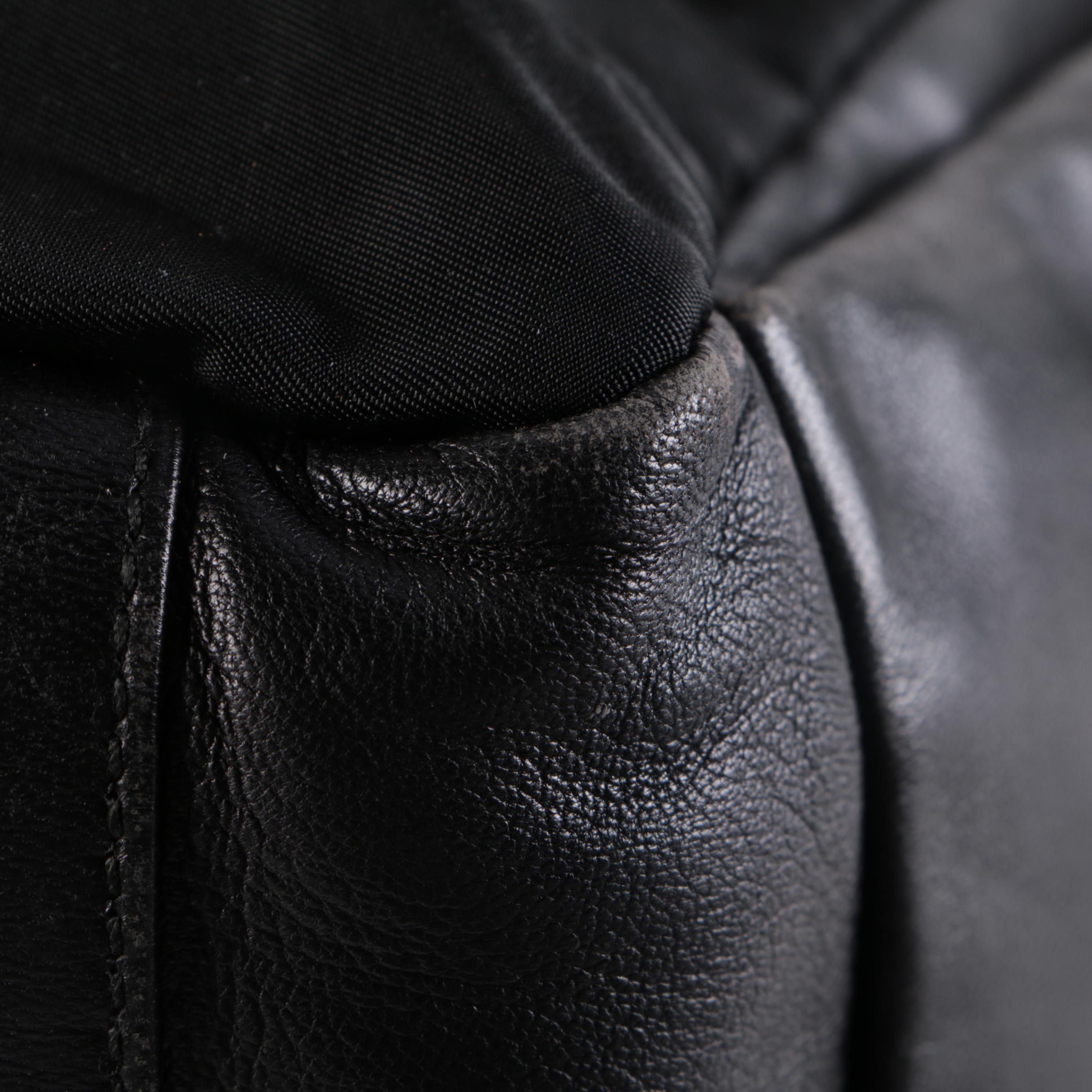 Prada Crossbody Bag in Black Leather and Nylon