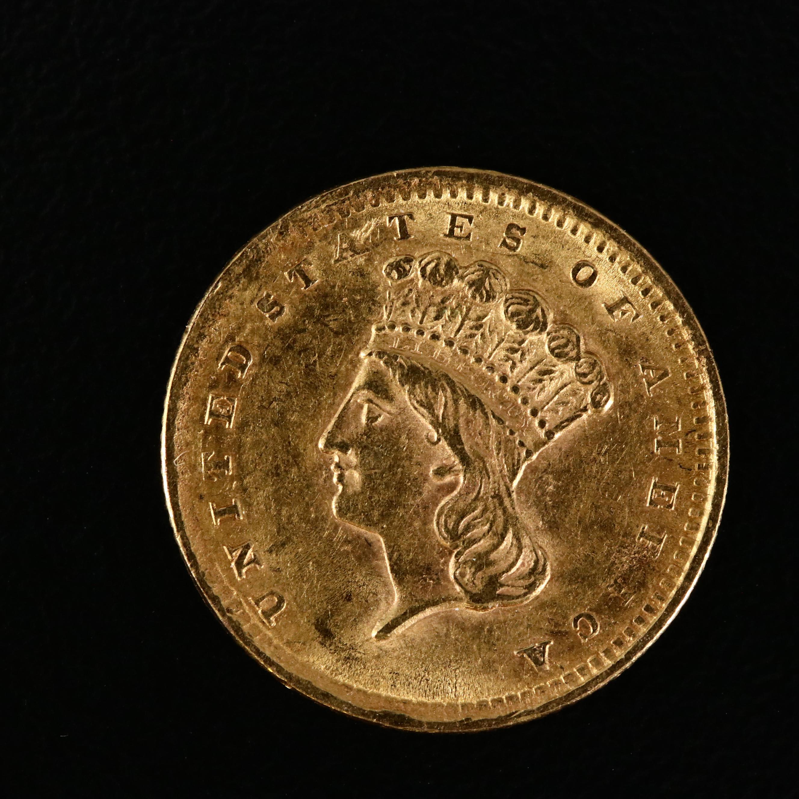1856 Indian Princess Head Gold $1 Coin