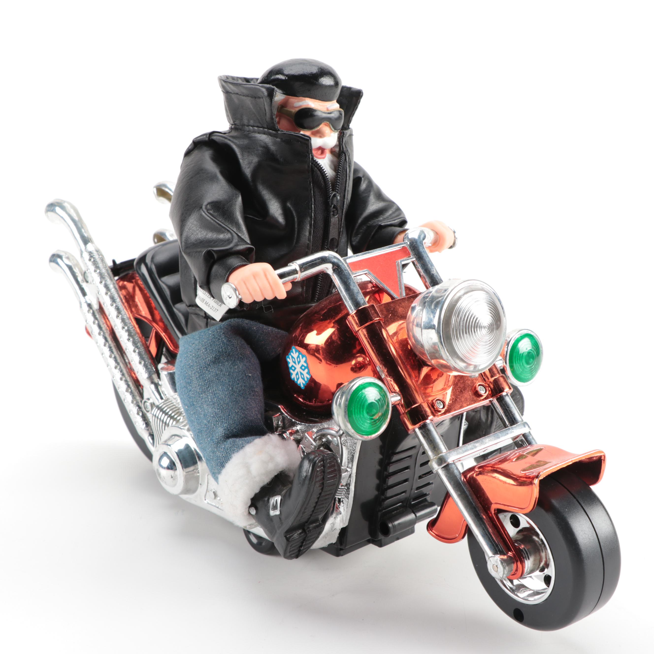 Harley-Davidson Santa Claus Ornament and "Yule-1" Battery Operated Toy