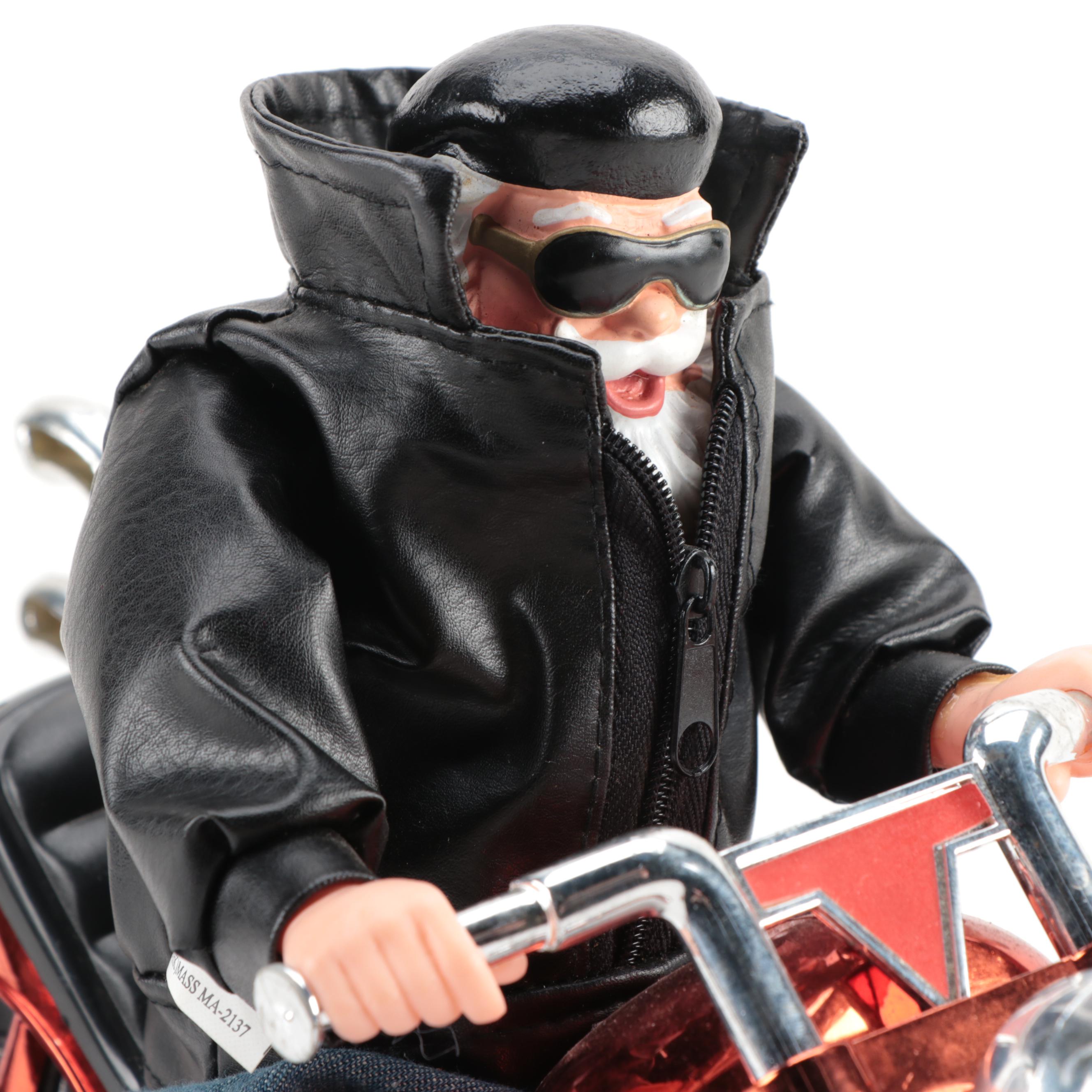 Harley-Davidson Santa Claus Ornament and "Yule-1" Battery Operated Toy