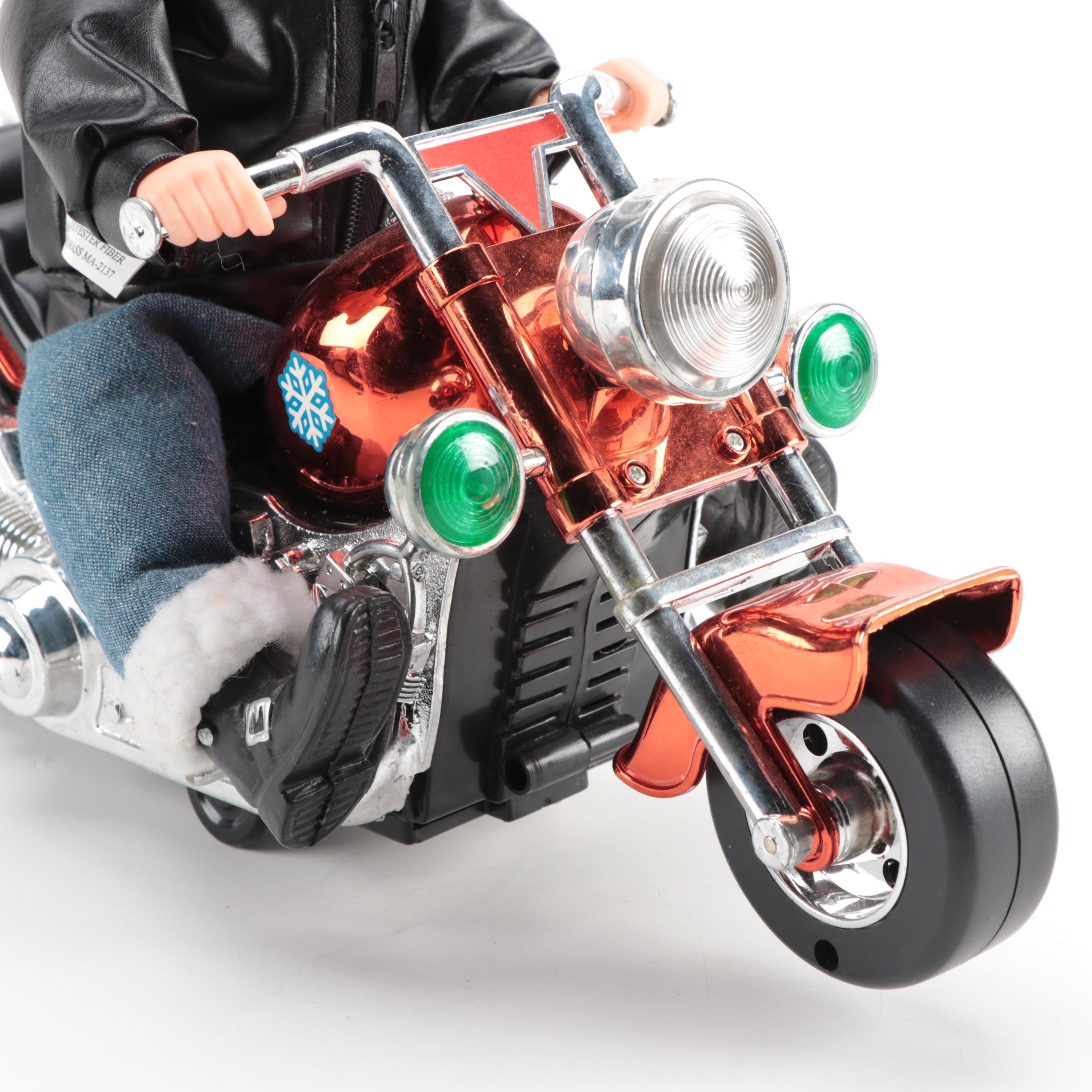 Harley-Davidson Santa Claus Ornament and "Yule-1" Battery Operated Toy