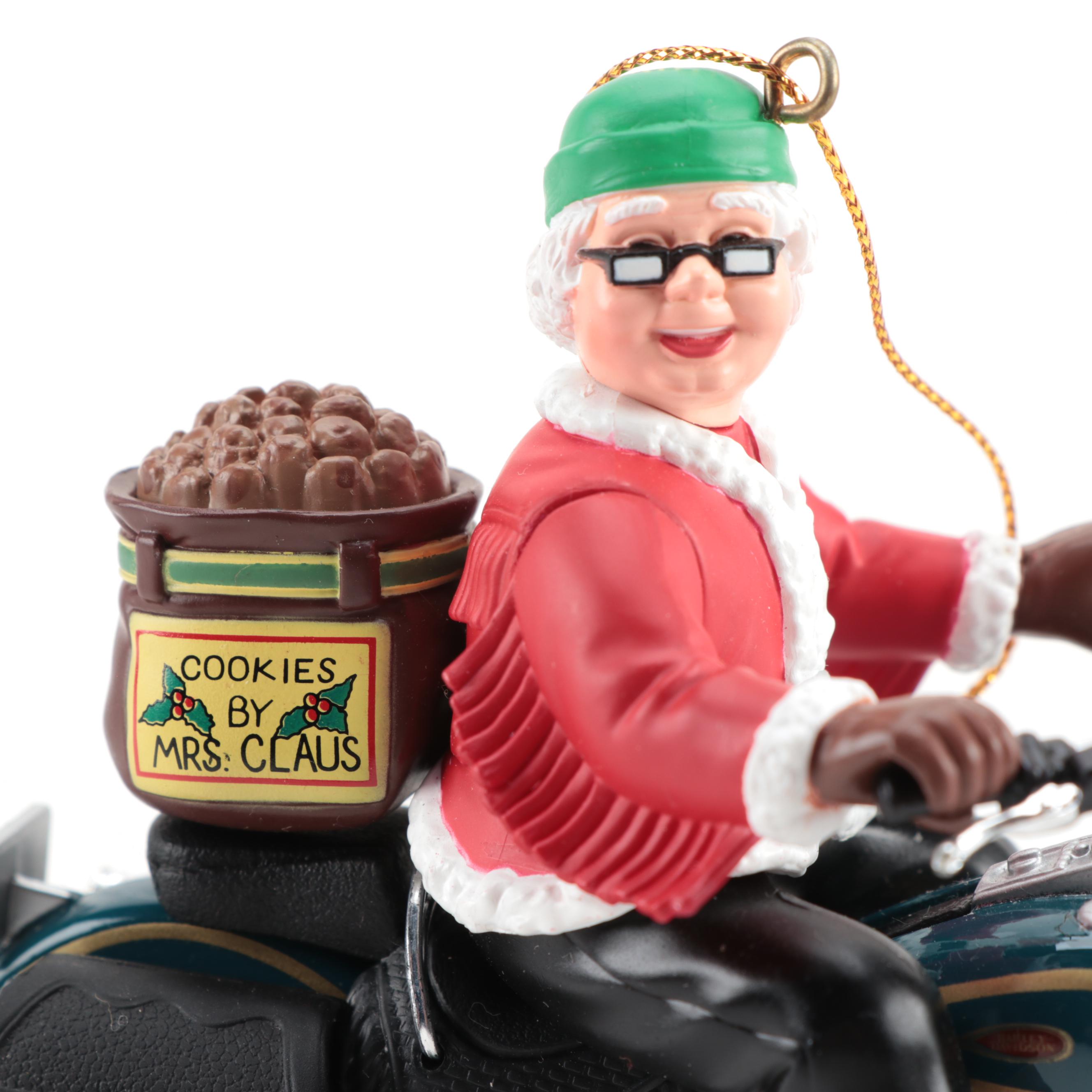 Harley-Davidson Santa Claus Ornament and "Yule-1" Battery Operated Toy