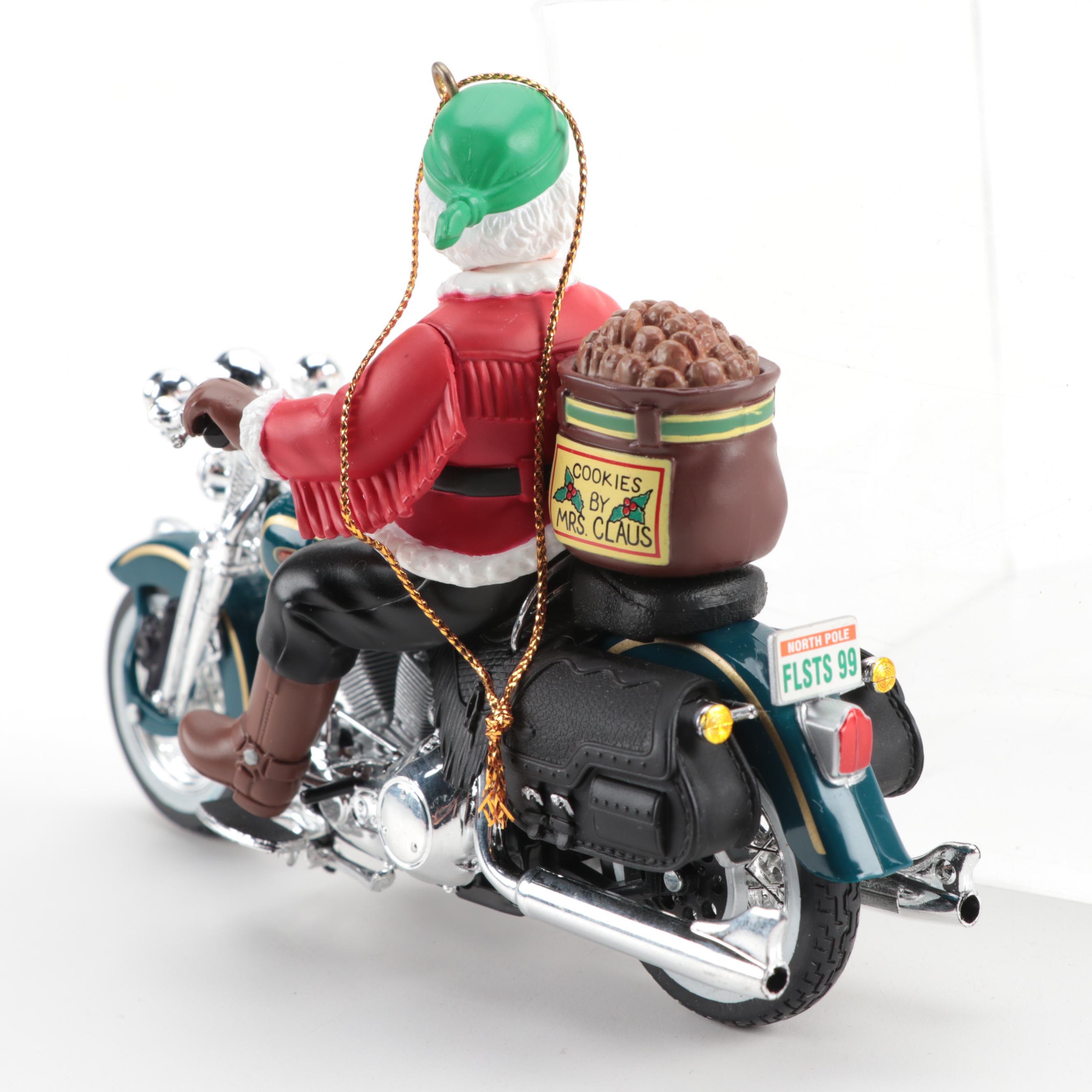 Harley-Davidson Santa Claus Ornament and "Yule-1" Battery Operated Toy