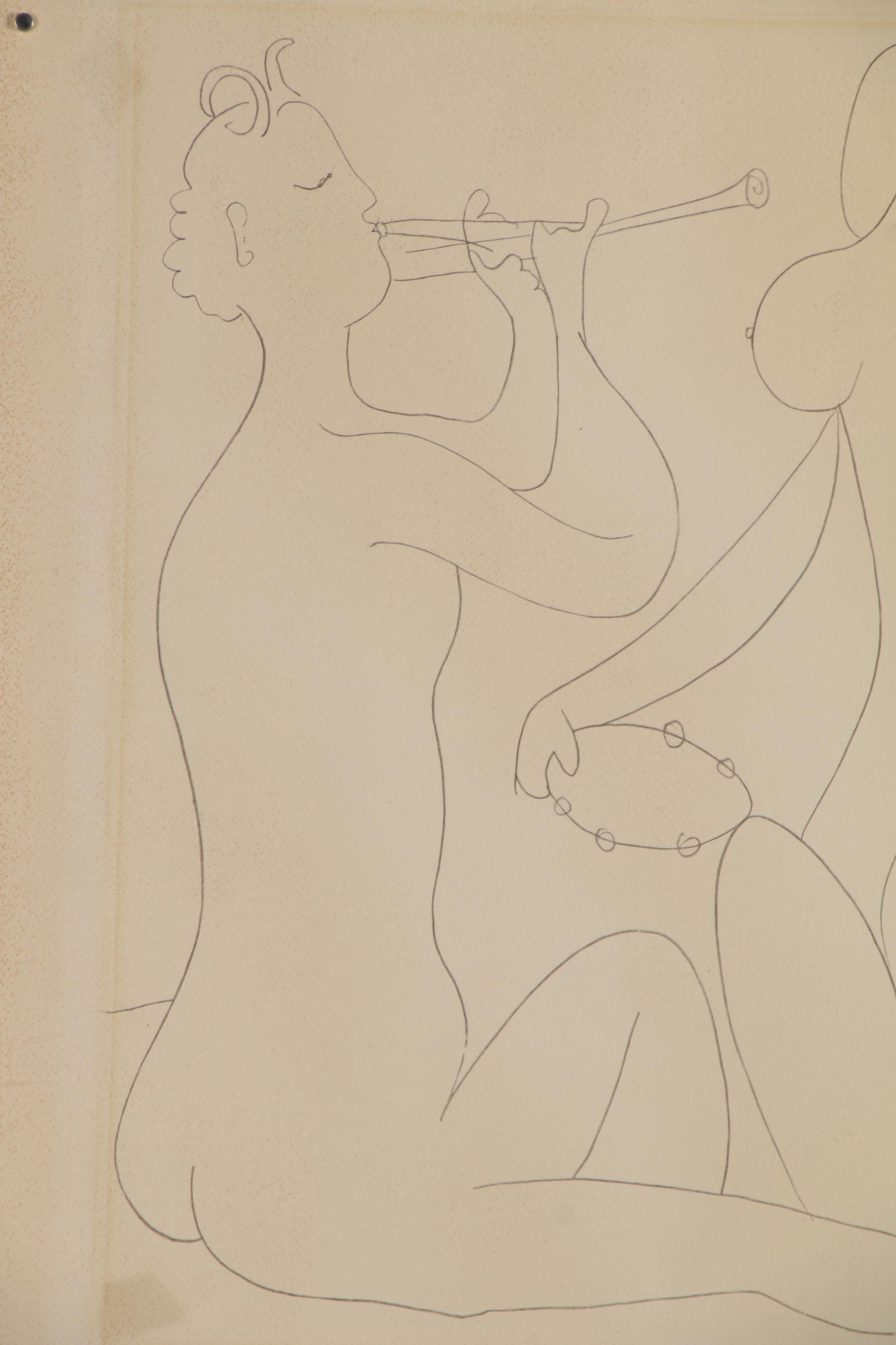 Collotype after Pablo Picasso from "Mes Dessins d'Antibes," 1958