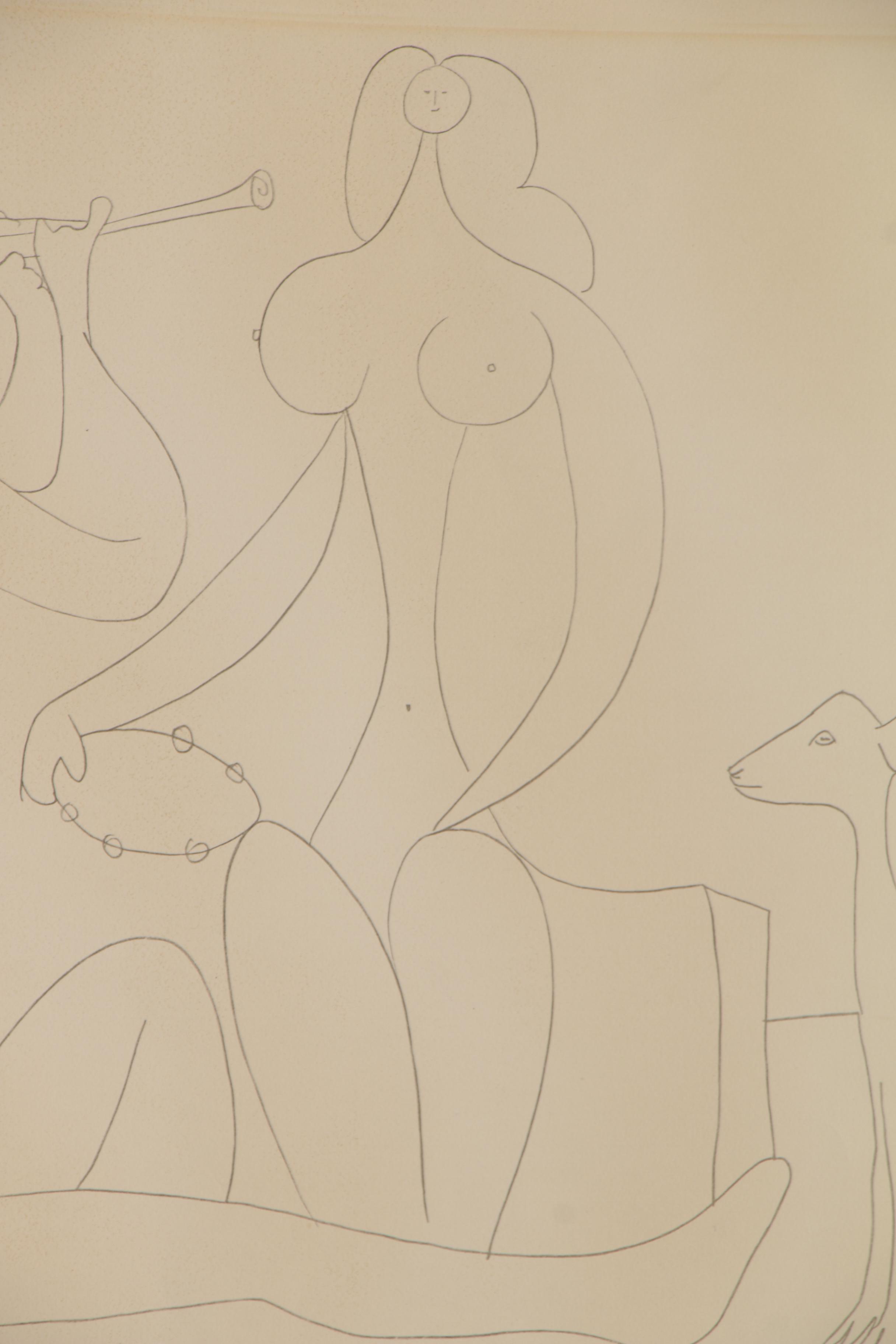 Collotype after Pablo Picasso from "Mes Dessins d'Antibes," 1958