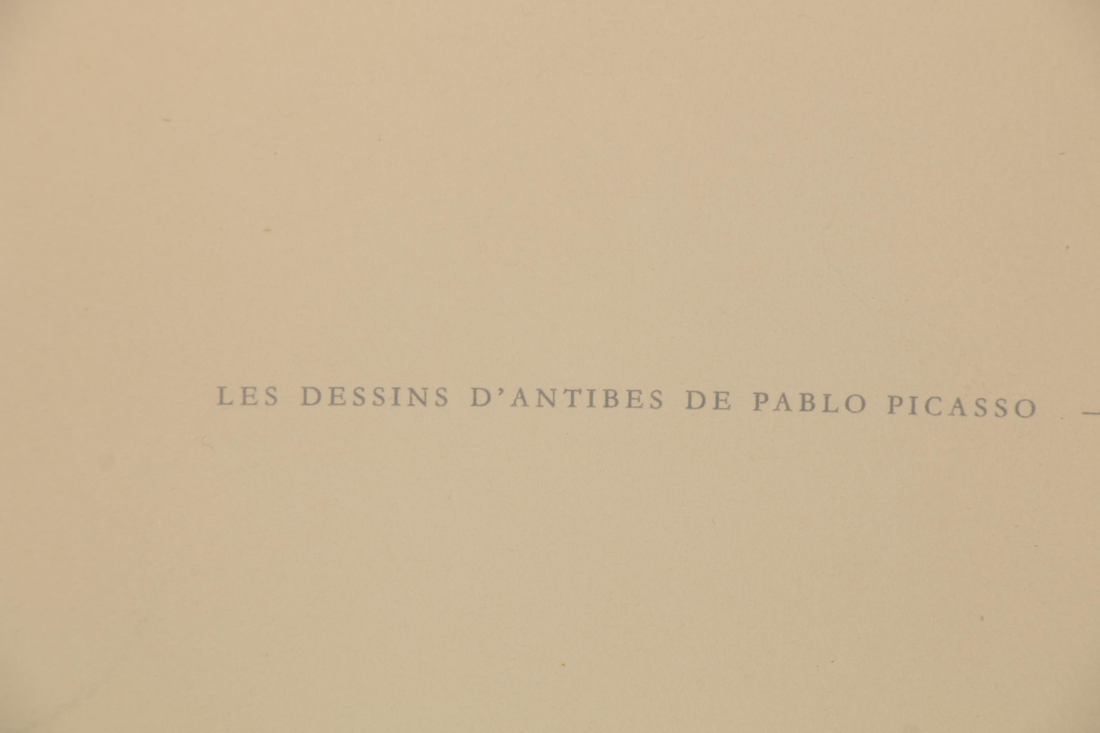 Collotype after Pablo Picasso from "Mes Dessins d'Antibes," 1958