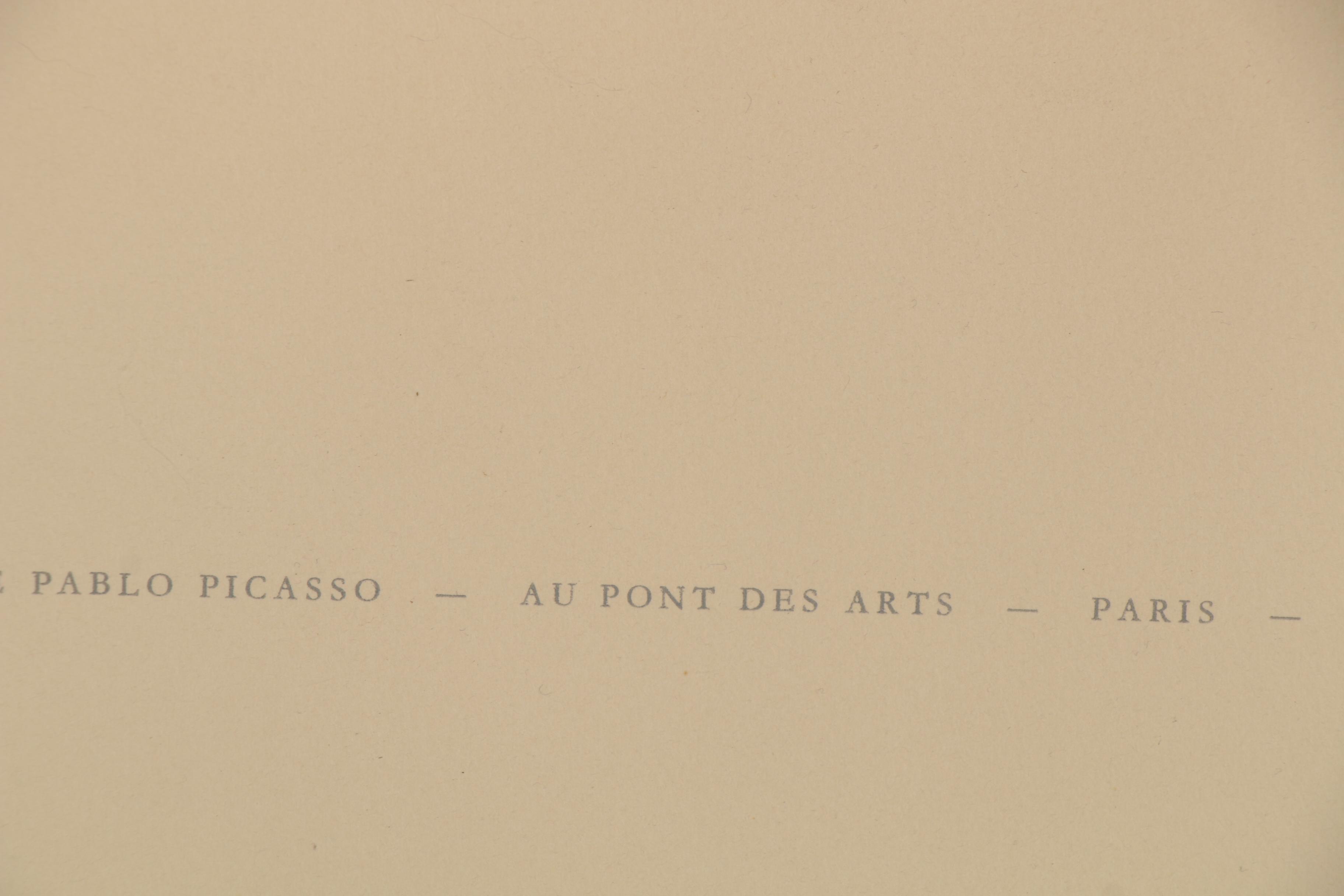 Collotype after Pablo Picasso from "Mes Dessins d'Antibes," 1958