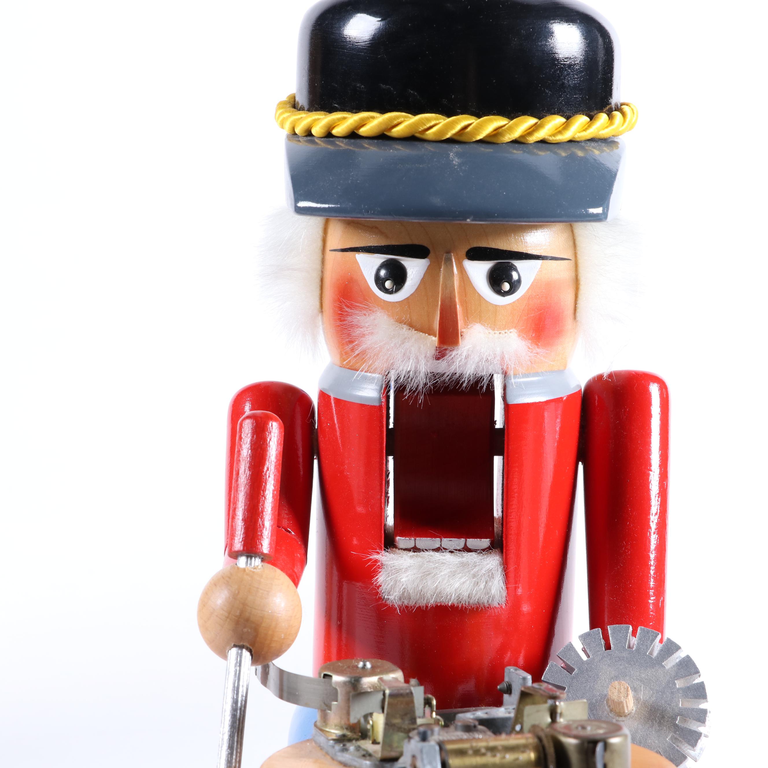 Steinbach "Clockmaker," "Pilot," and "Elve Eric" Vintage Nutcrackers