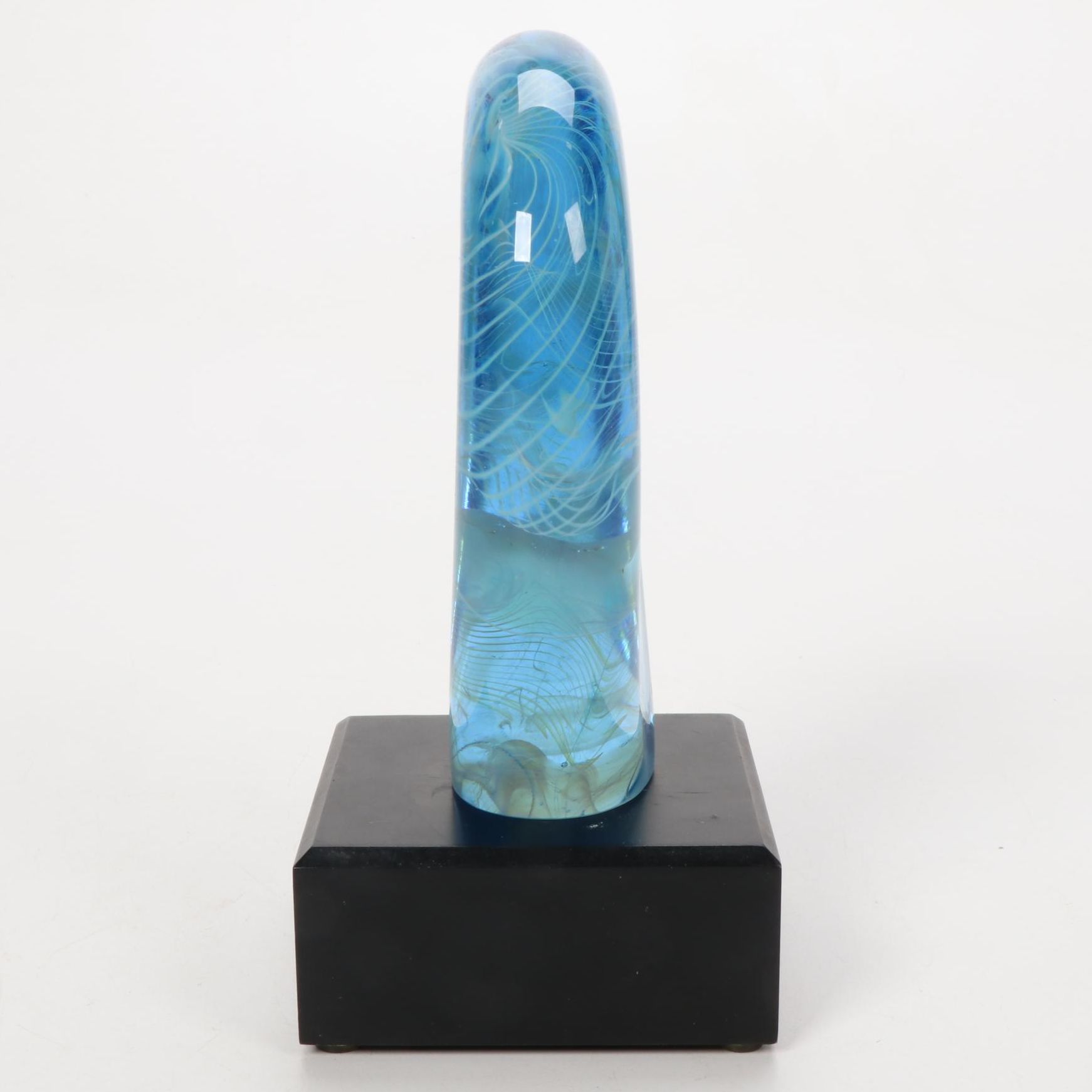Bill Slade Handblown Art Glass with Illuminating Base, 1990
