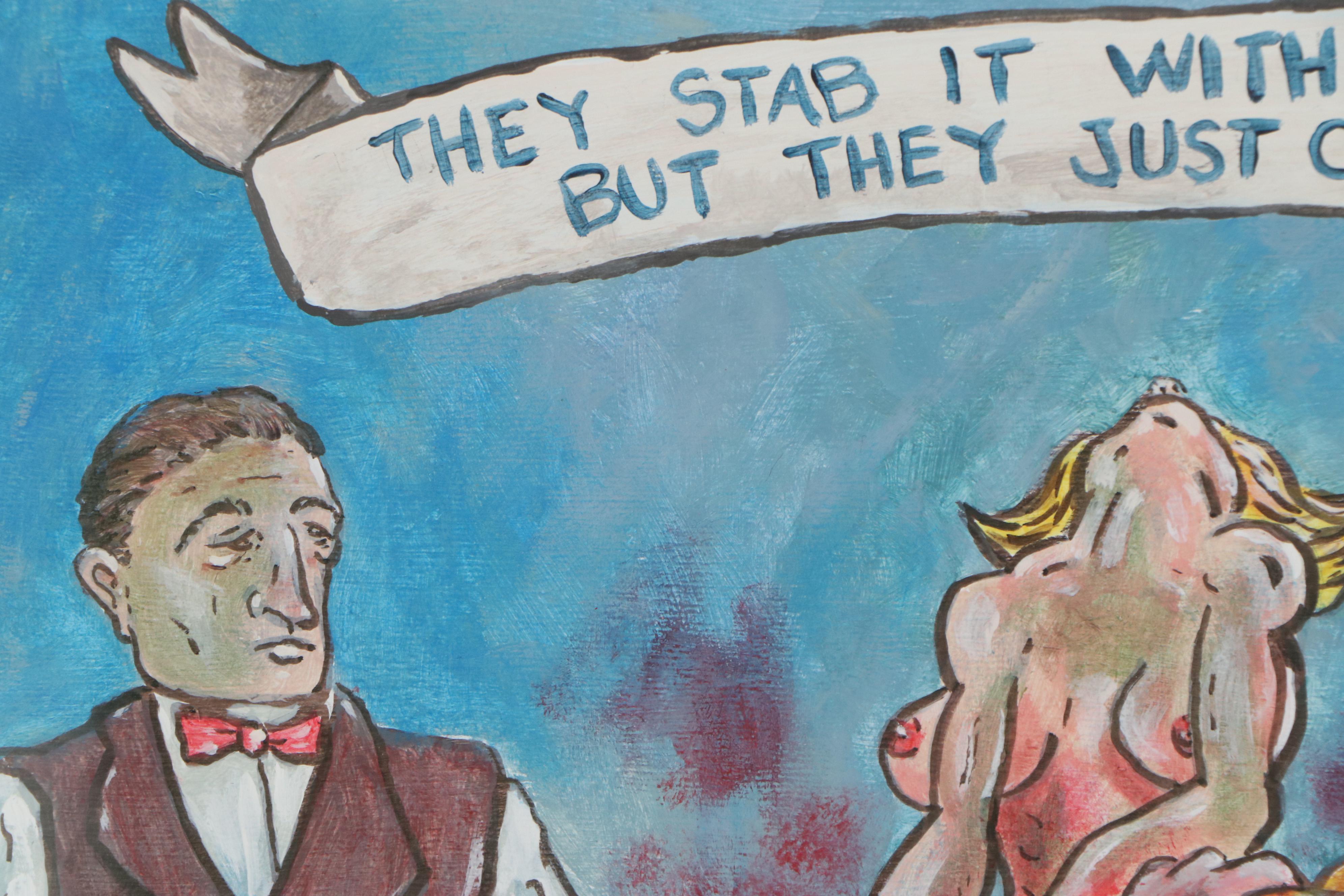 F. Lennox Campello Jr. Acrylic Painting "Hotel California," 1976