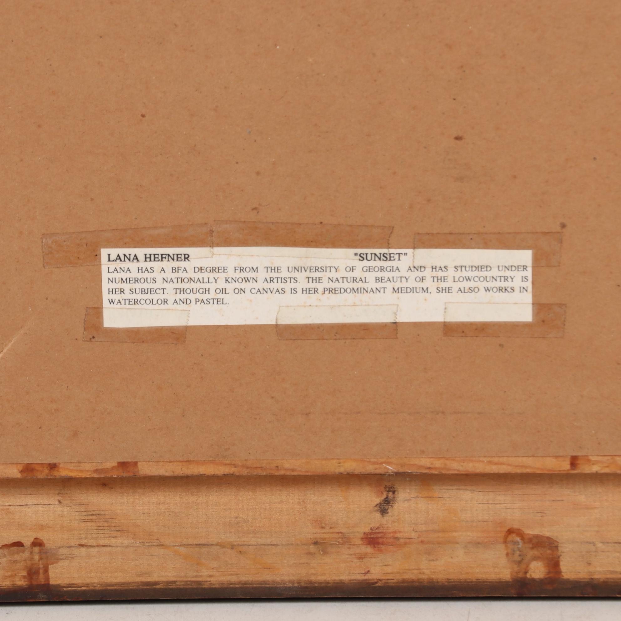 Lana Hefner Oil Painting "Sunset"