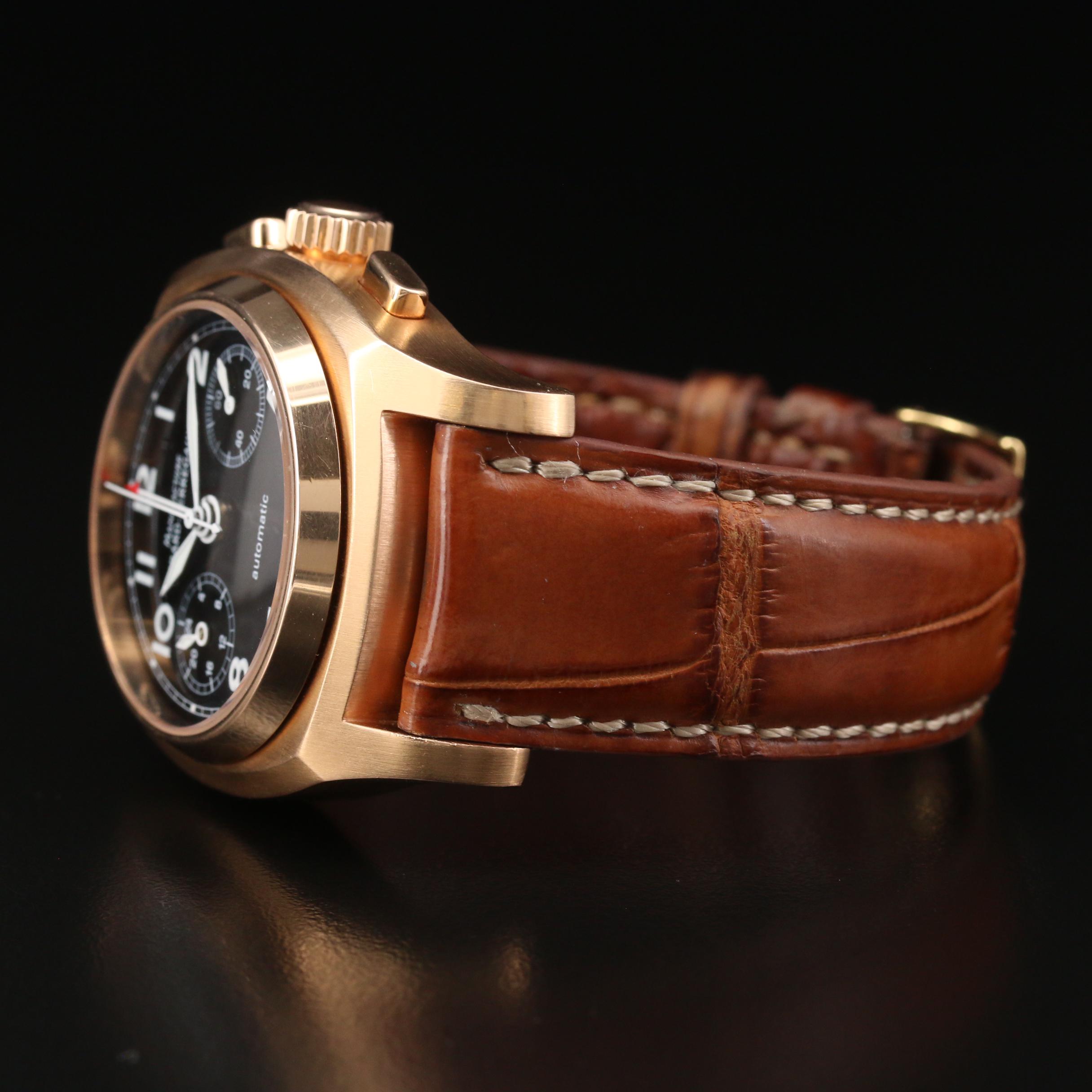 1960 Girard-Perregaux 18K Rose Gold Automatic Chronograph Watch